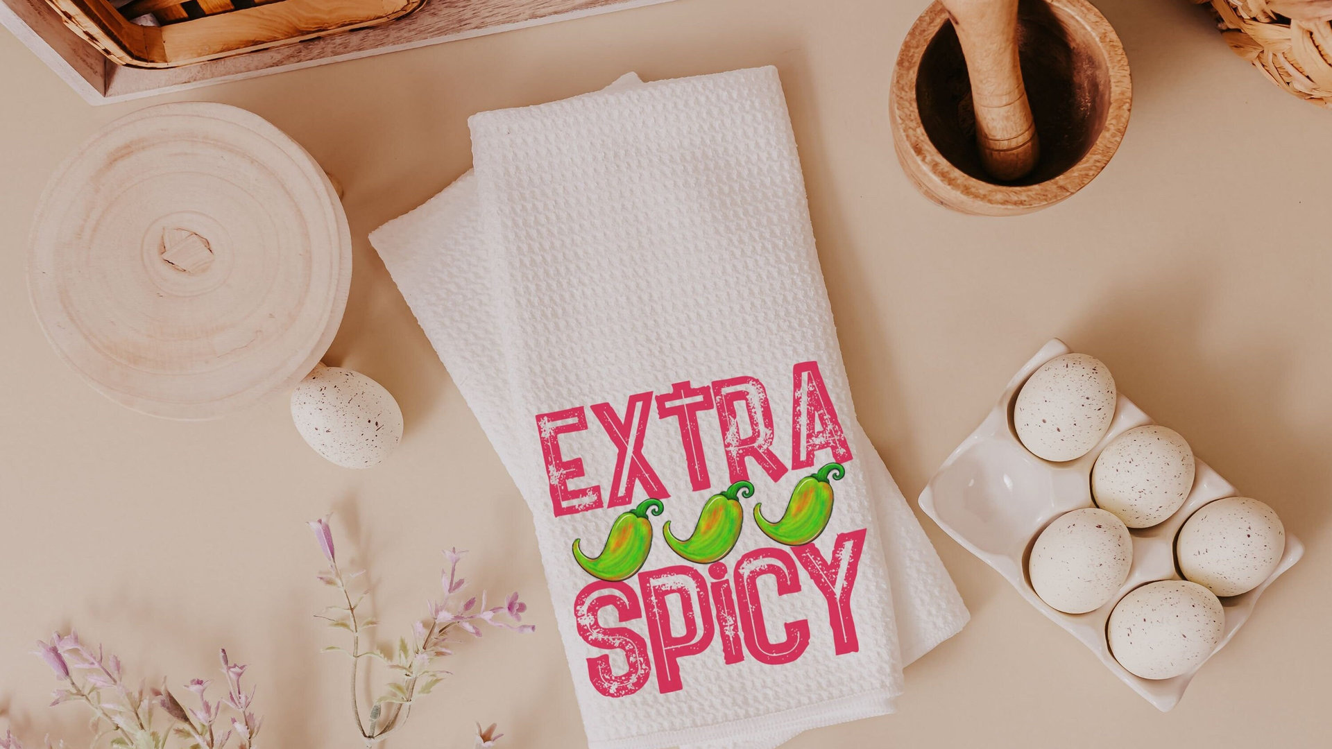 extra spicy funny kitchen towels for women, foodie gift, jalapeno pepper hand towels for bathroom, Cinco de Mayo decor, fiesta bachelorette