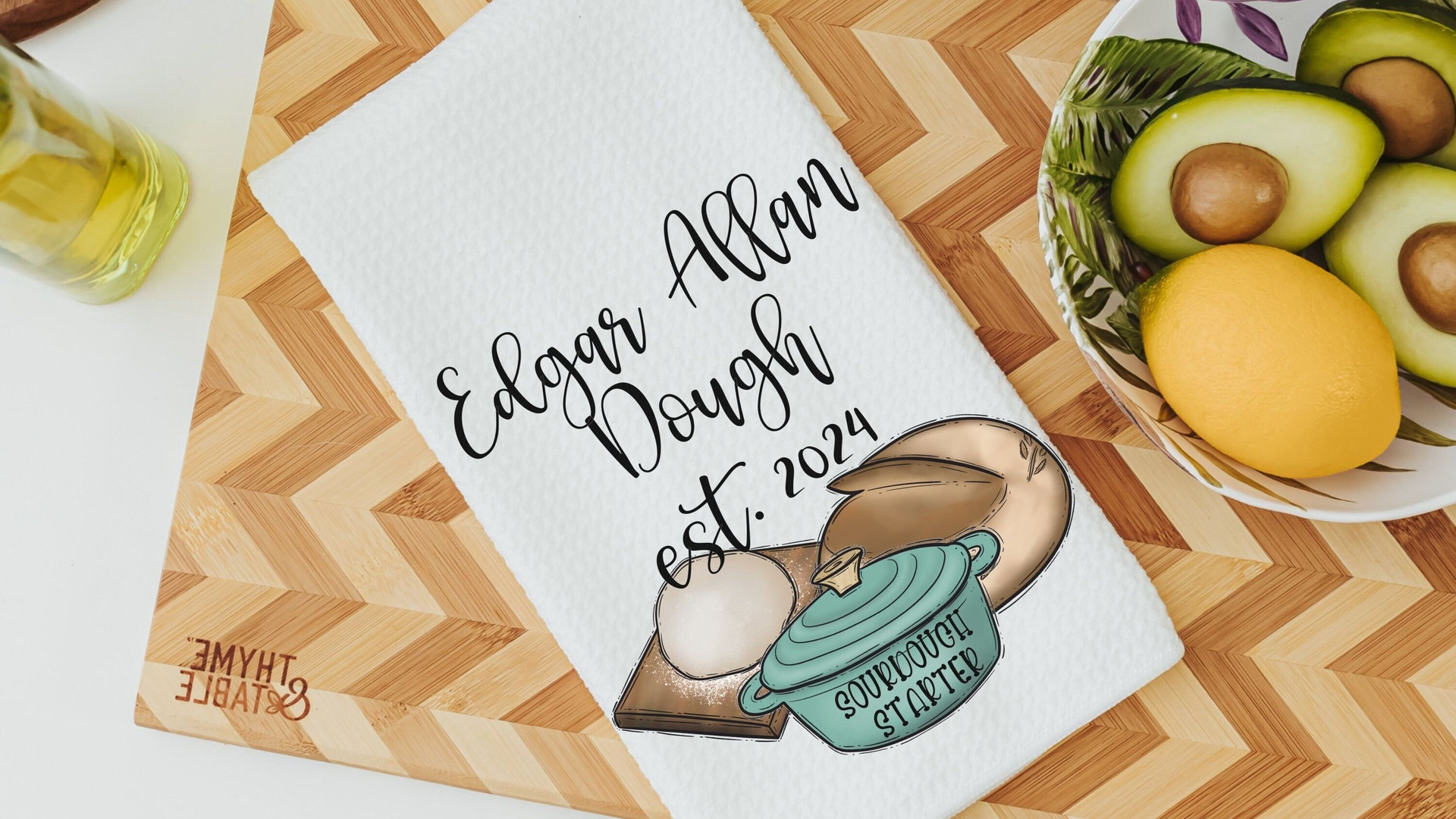 personalized sourdough starter kitchen towel funny sourdough gifts, sourdough era kitchen hand towel, sourdough mama gifts, bread baker gift