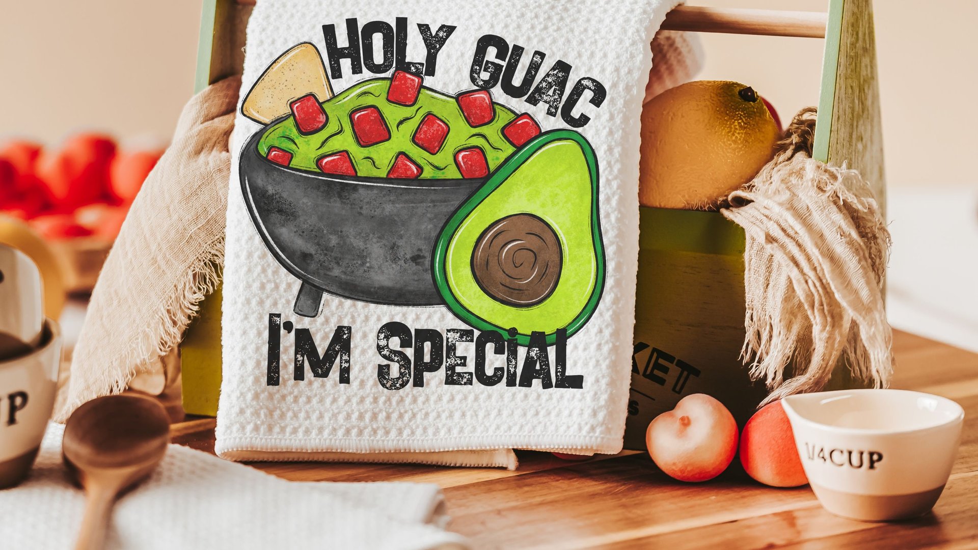 holy guacamole fiesta kitchen towels funny kitchen decor, foodie gift, sassy kitchen dish towels, sarcastic gifts for friends, taco Tuesday