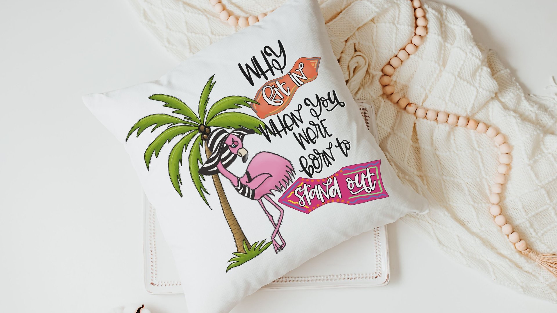 born to stand out flamingo kitchen towel for every season, inspirational hand towels for bathroom beach Christmas gifts for beach lovers