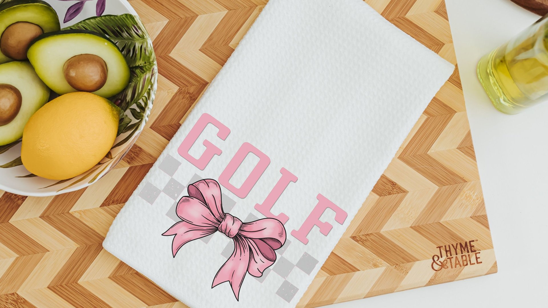 pink bow golf towels for women, golf mom era coquette hand towels for sports, lady golfer towel, golfing gifts for girls, cute golf gifts
