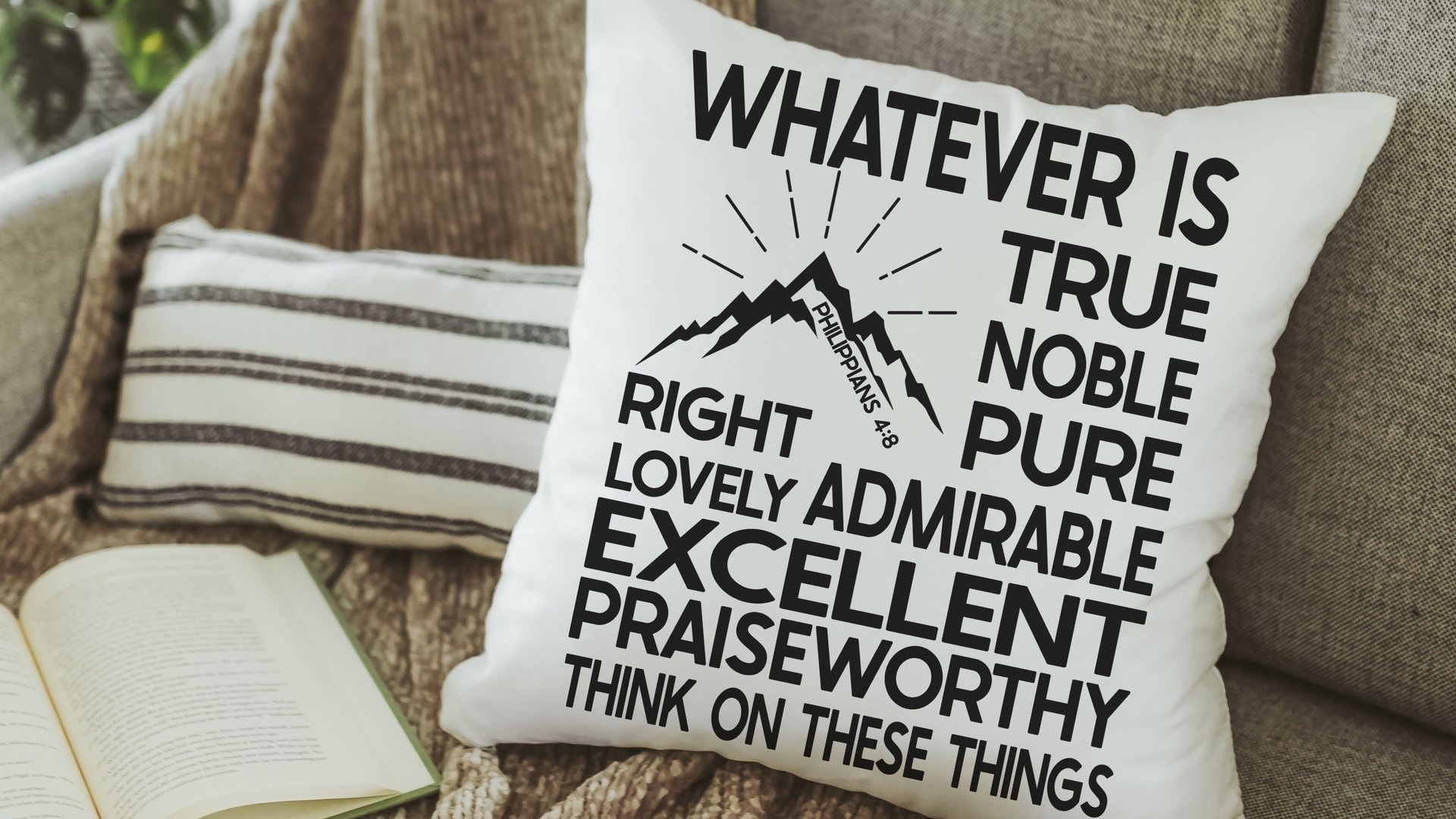 whatever is true Philippians 4:8 kitchen towels for gifts for friends, godfather gifts, Bible verse hand towels for church, Christian gifts
