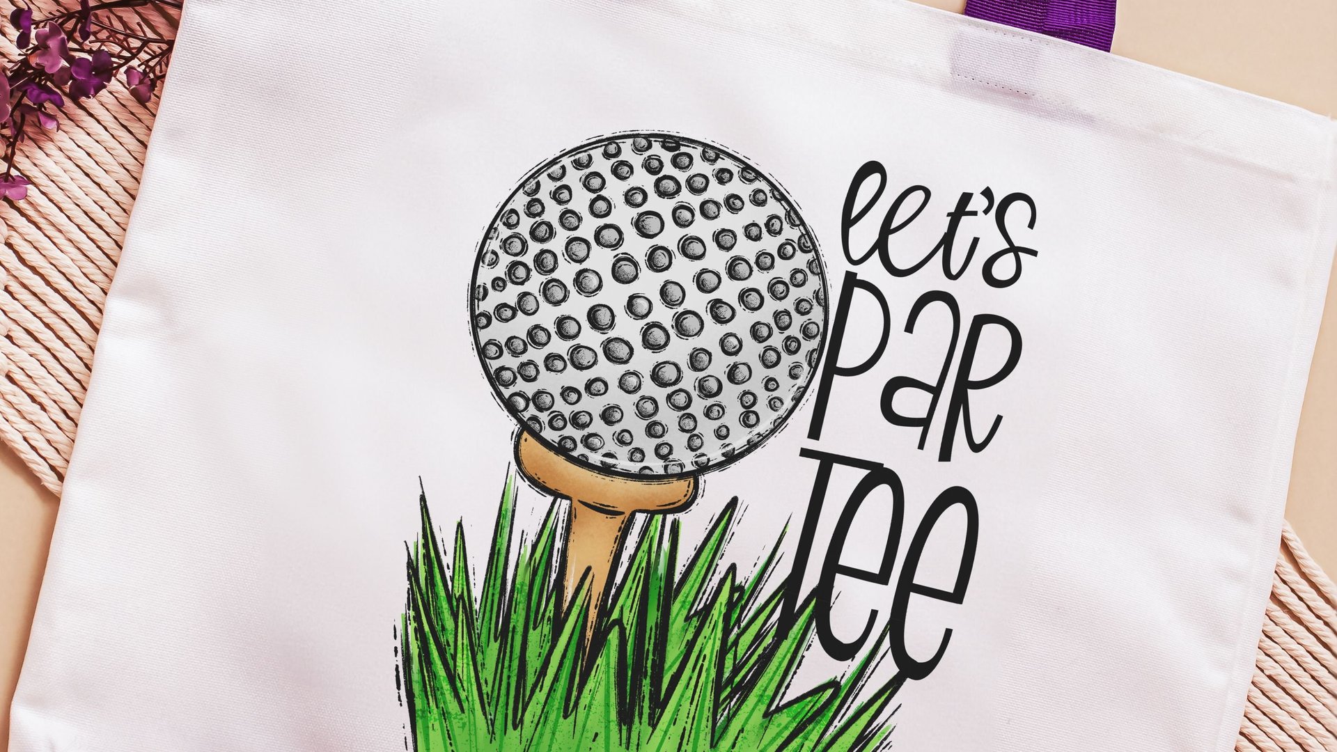 lets par tee golf tote bag for women, funny golf gifts for her, golf mom Mothers Day gifts for golfers, lady golfer gifts, reusable shopping