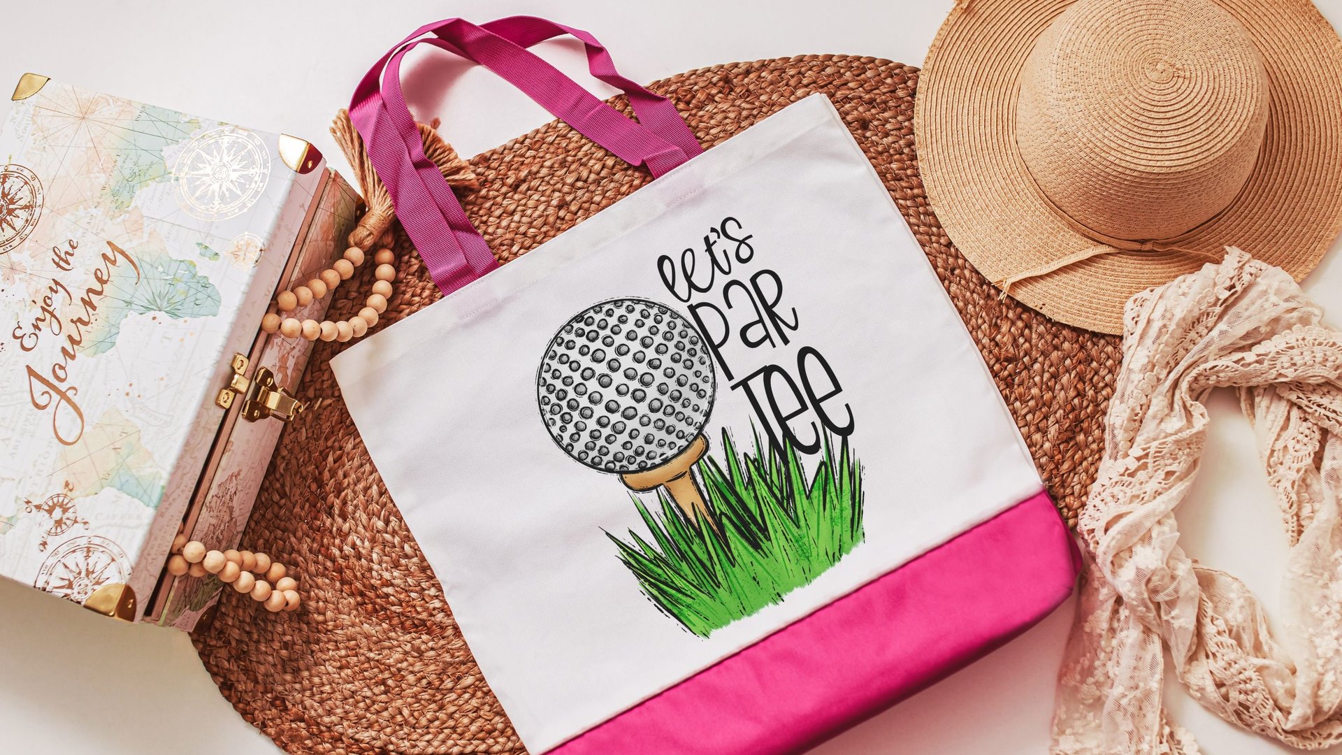lets par tee golf tote bag for women, funny golf gifts for her, golf mom Mothers Day gifts for golfers, lady golfer gifts, reusable shopping
