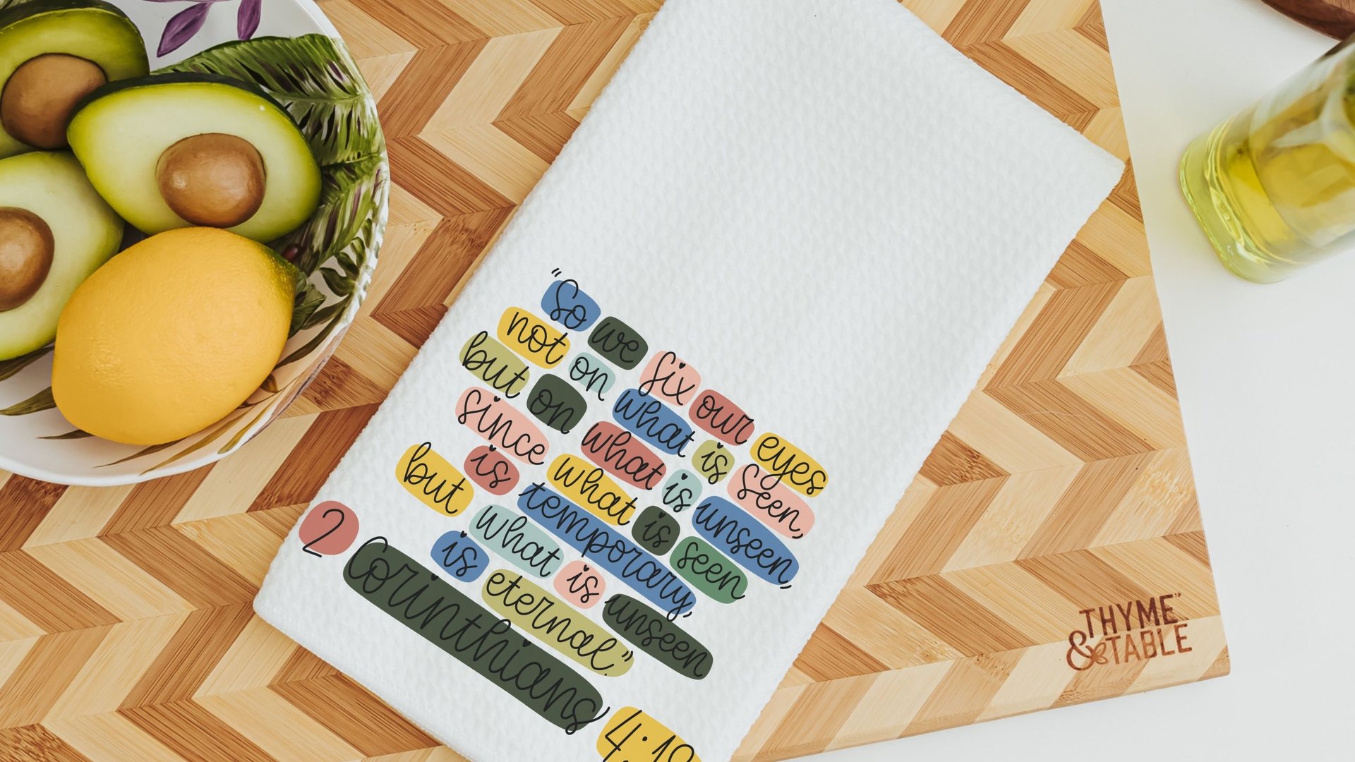 2 Corinthians 4 18 faith throw pillow & towel