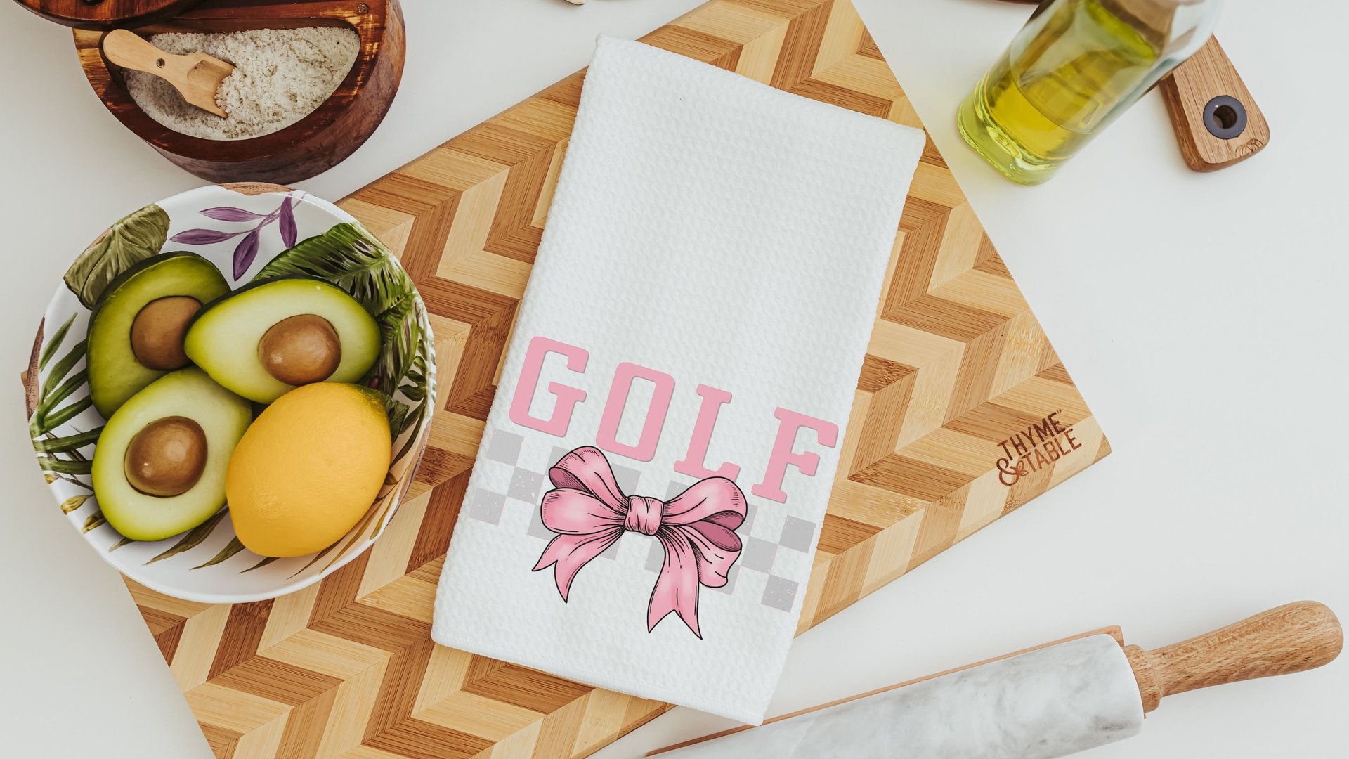 pink bow golf towels for women, golf mom era coquette hand towels for sports, lady golfer towel, golfing gifts for girls, cute golf gifts
