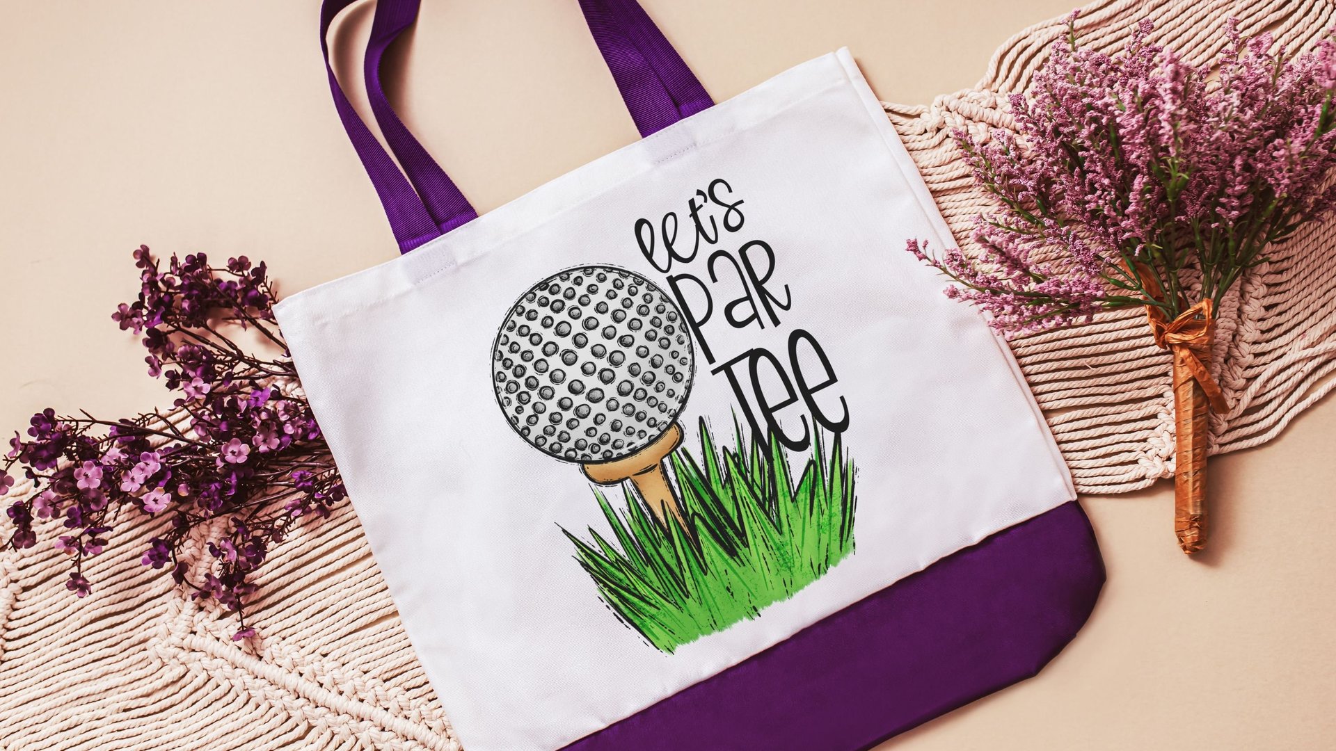 lets par tee golf tote bag for women, funny golf gifts for her, golf mom Mothers Day gifts for golfers, lady golfer gifts, reusable shopping