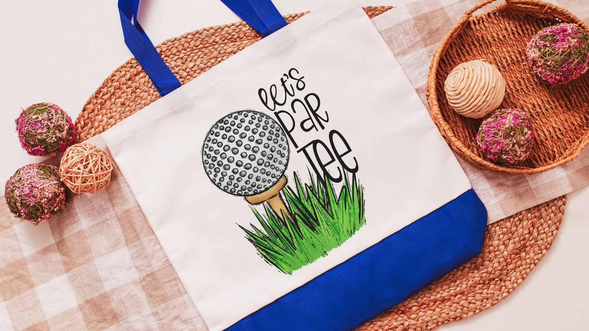 lets par tee golf tote bag for women, funny golf gifts for her, golf mom Mothers Day gifts for golfers, lady golfer gifts, reusable shopping