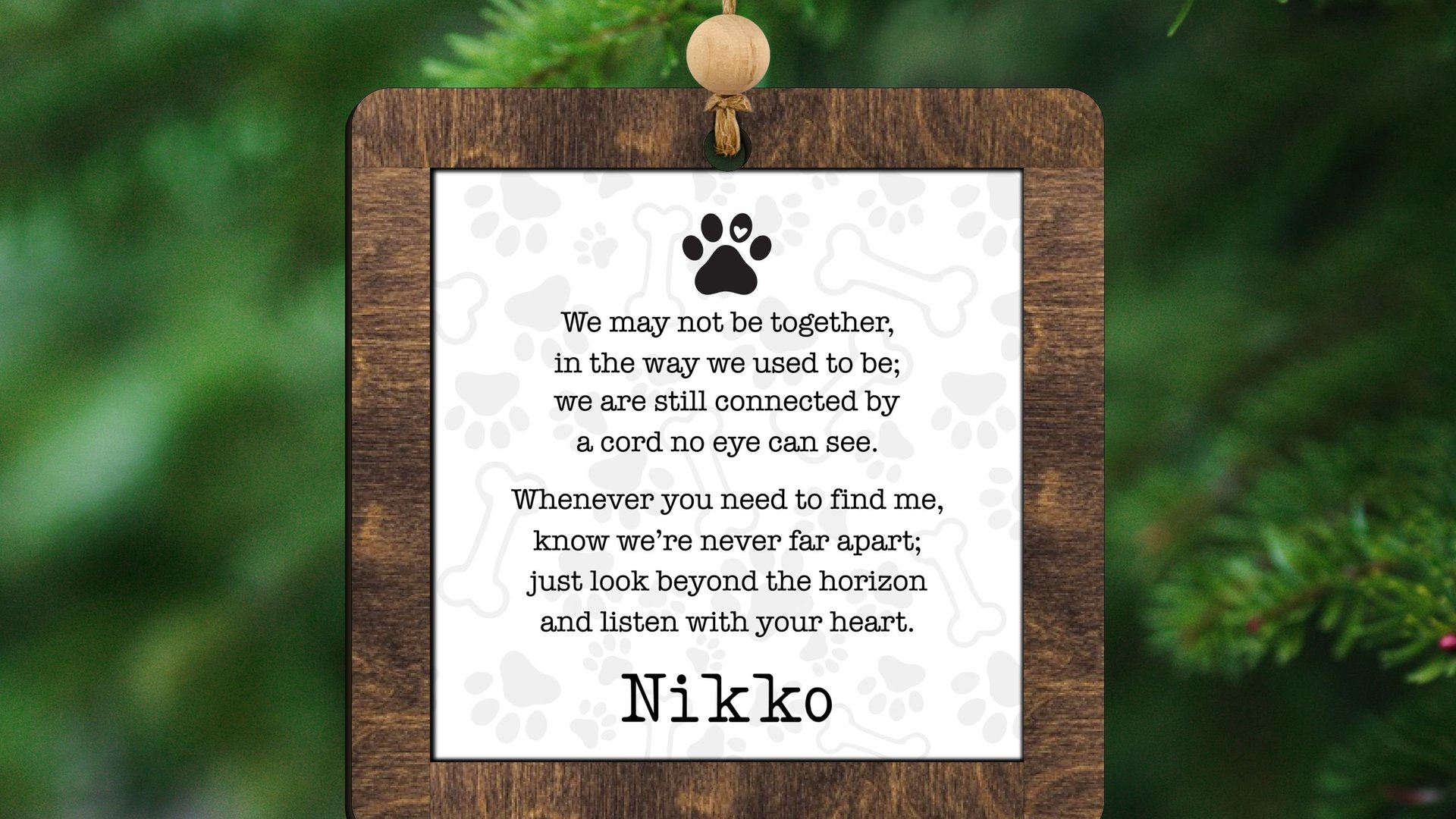 personalized in memory of dog ornament memorial gift for dog lover, sympathy gifts for loss of dog ornament wood, grief gift dog remembrance