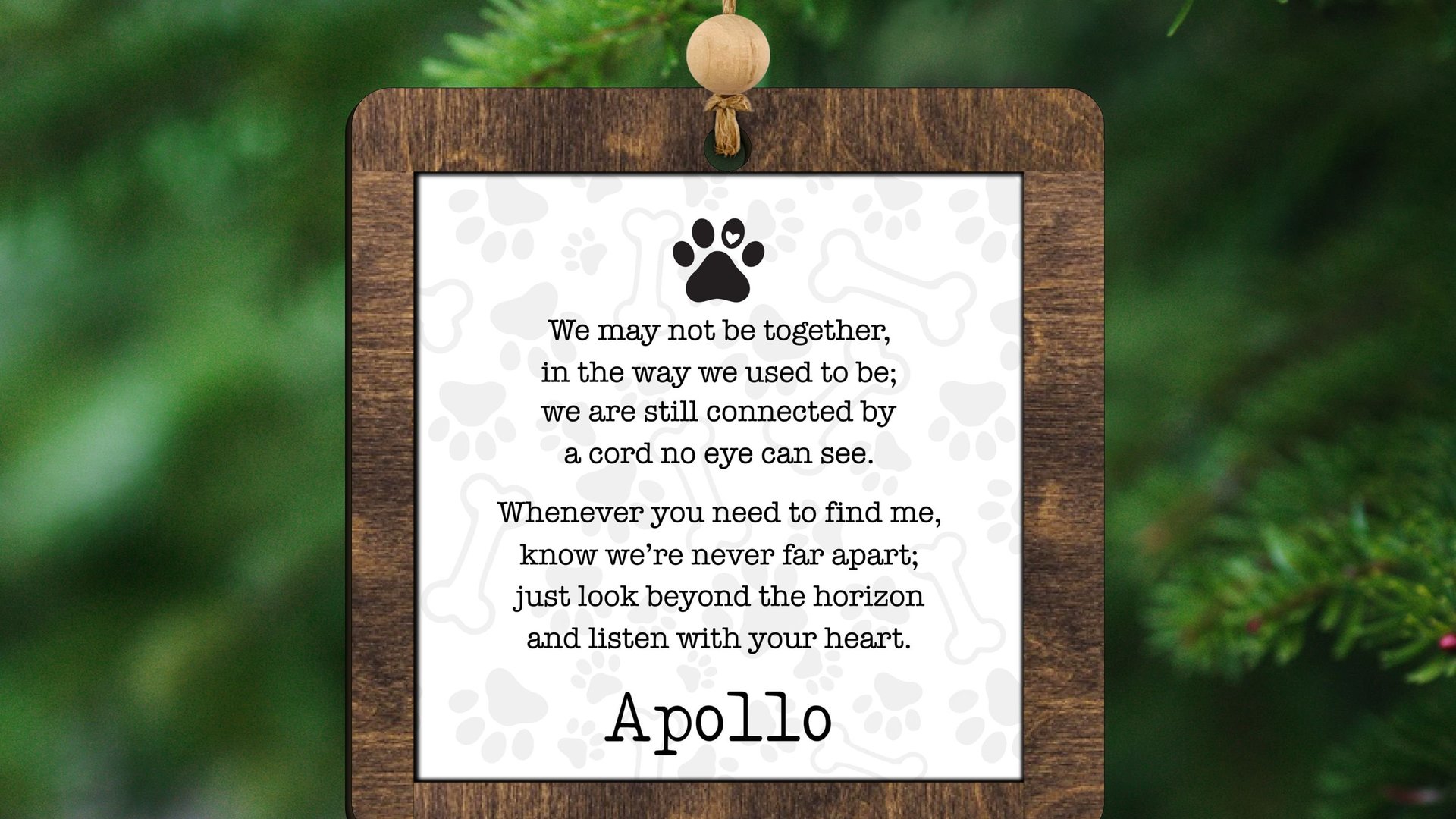 personalized in memory of dog ornament memorial gift for dog lover, sympathy gifts for loss of dog ornament wood, grief gift dog remembrance