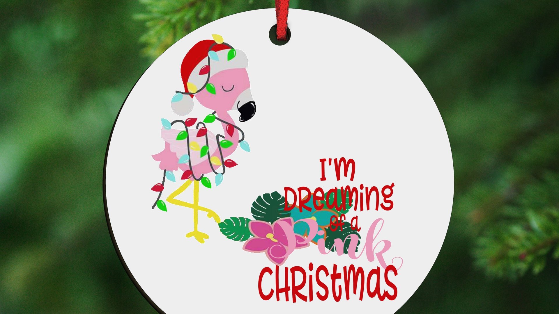 I'm dreaming of a pink Christmas throw pillows for couch, flamingo Christmas kitchen towels, cute Christmas gifts for beach lovers, coastal