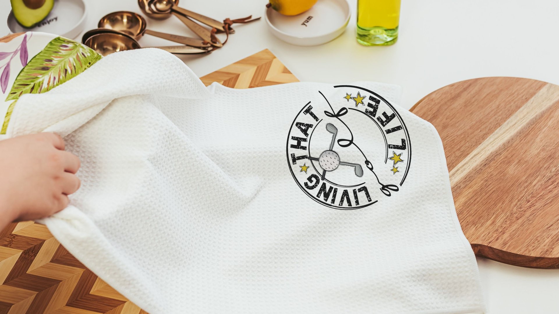 golf life golf towels for Dad, father in law fathers day gift for step dad, funny golf gifts for men, vacation home decor, golfer gifts for