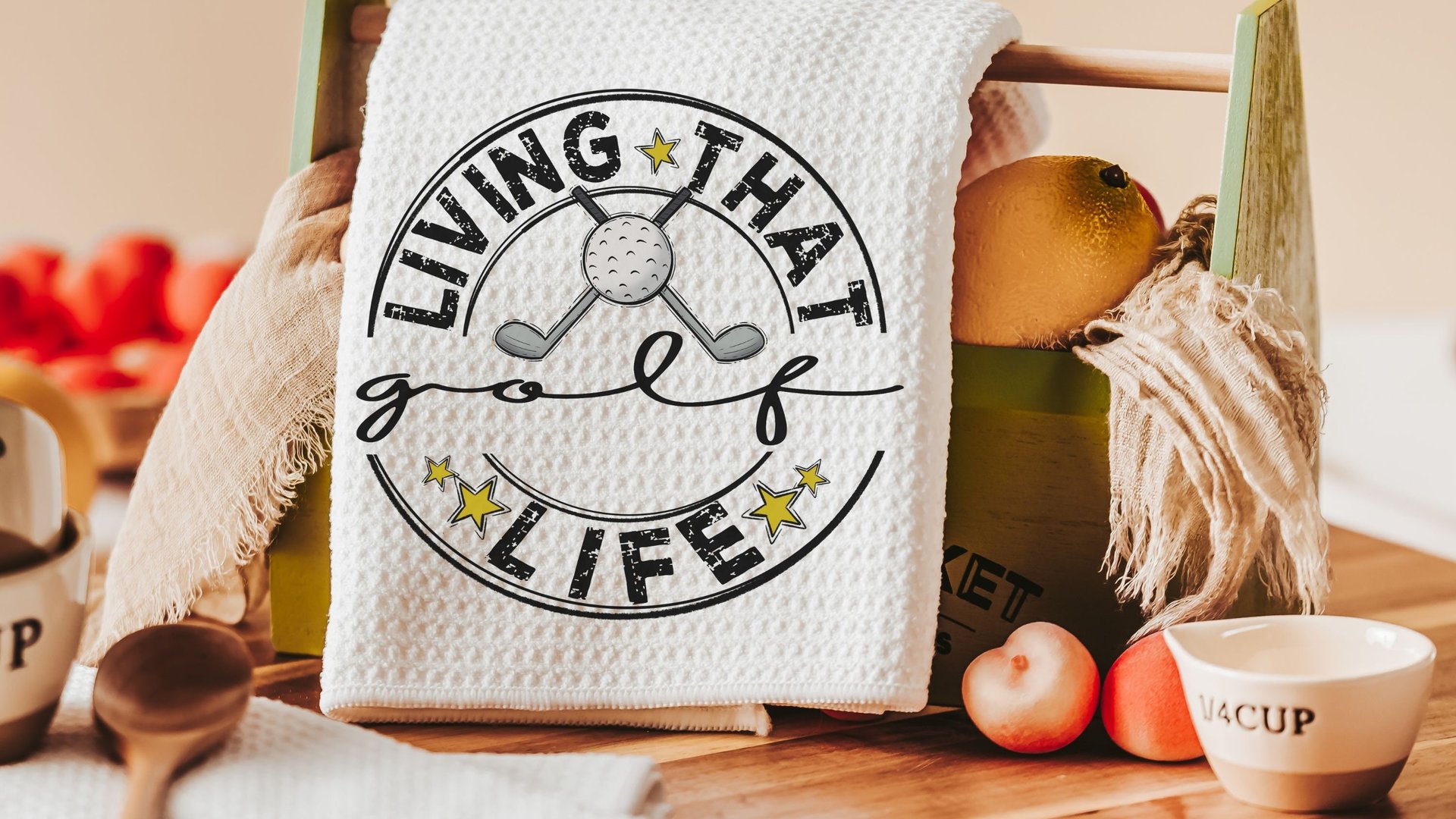 golf life golf towels for Dad, father in law fathers day gift for step dad, funny golf gifts for men, vacation home decor, golfer gifts for