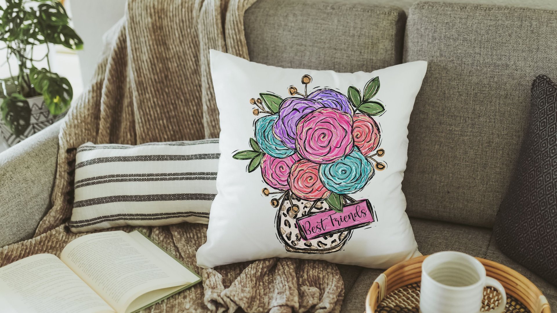 custom name kitchen towels for Christmas gifts for wife, personalized I love you floral kitchen decor, secret Santa gifts for her, leopard