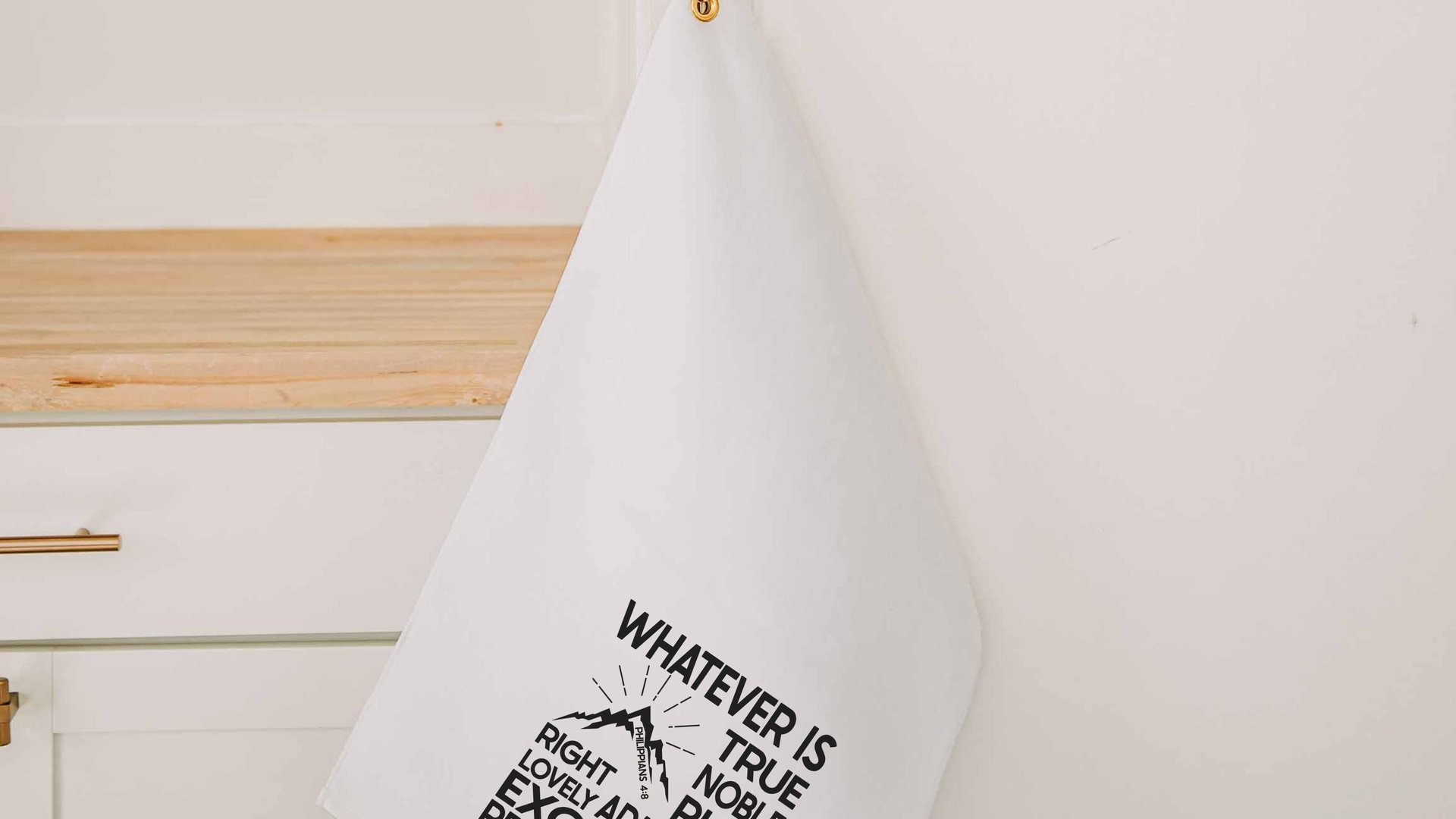 Christian golf towel for golf bags, whatever is true scripture gifts for men, Philippians 4:8 Bible verse golf gifts for son in law, ball