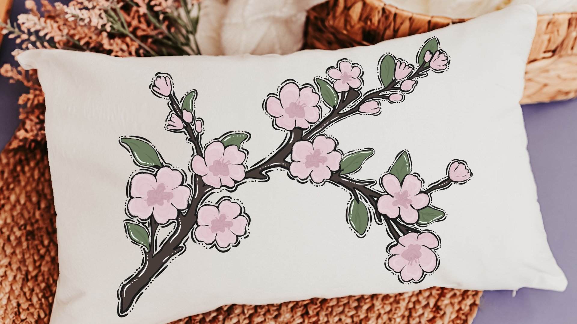 cherry blossom floral kitchen towels for gifts, Japanese aesthetic Japandi kitchen decor, bridal shower gift for bride to be, Sakura flower