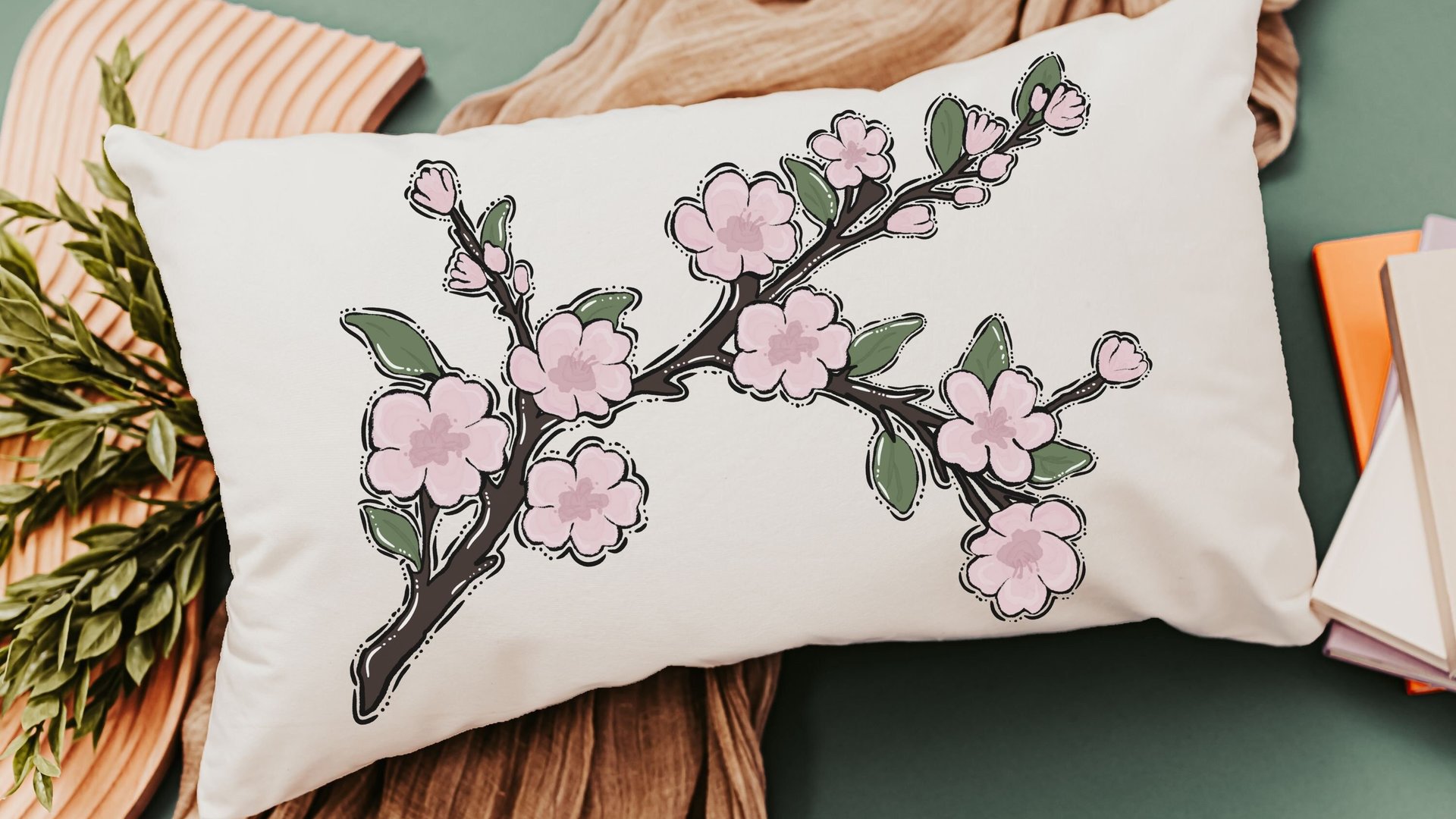 cherry blossom ornament handmade, Japanese aesthetic car charm for rear view mirror, Japanophile Sakura flower Christmas ornament wood, 5th