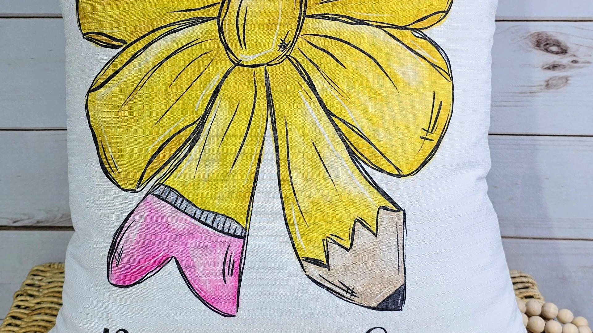 personalized pencil bow teacher ornament wood, 2026 teacher appreciation week gifts, end of year teacher gifts keepsake, teacher car charm