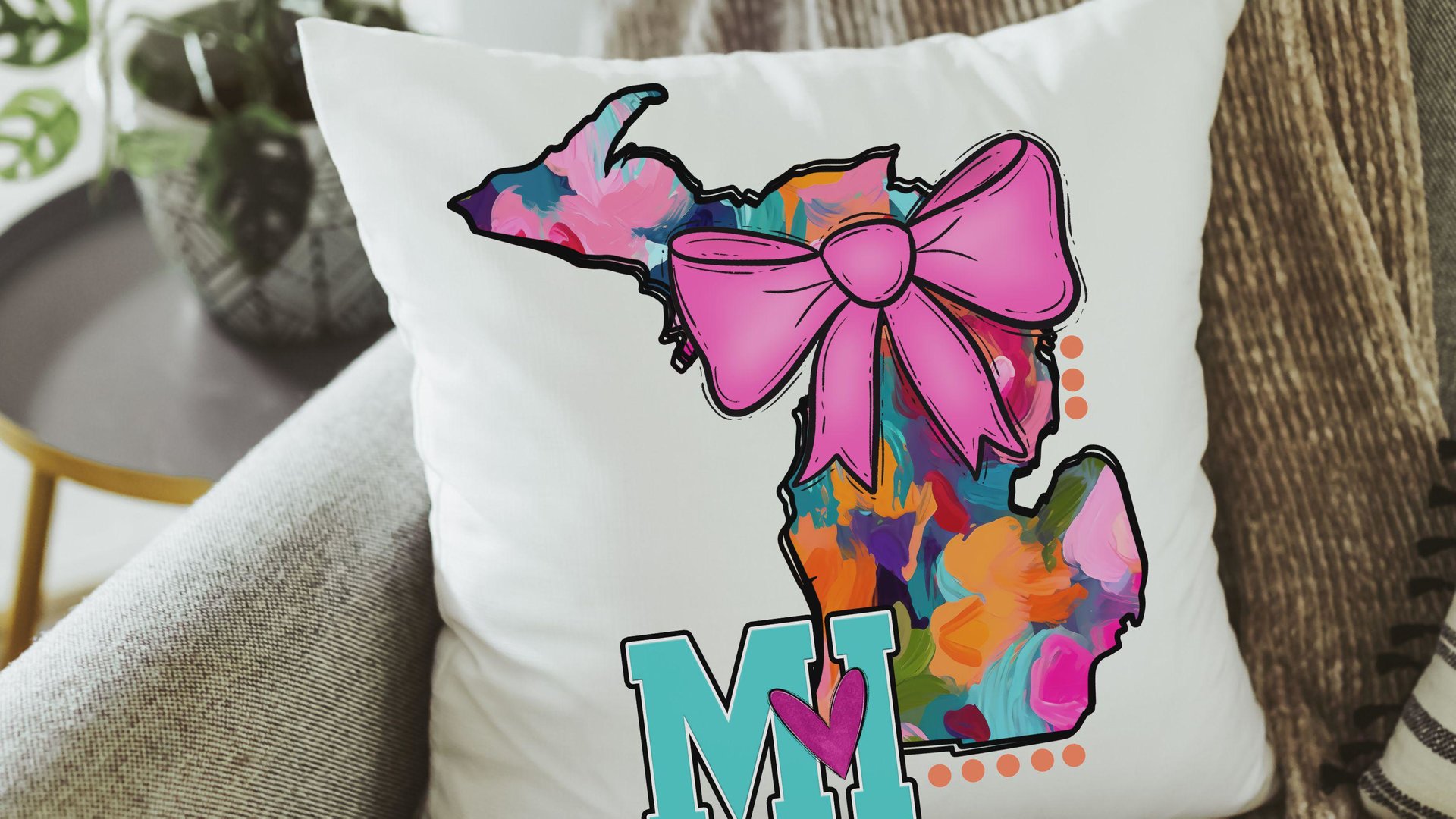 Kansas throw pillows for couch trendy dorm decor for college girls, pink coquette bow kitchen towels for gifts, first apartment gift set for