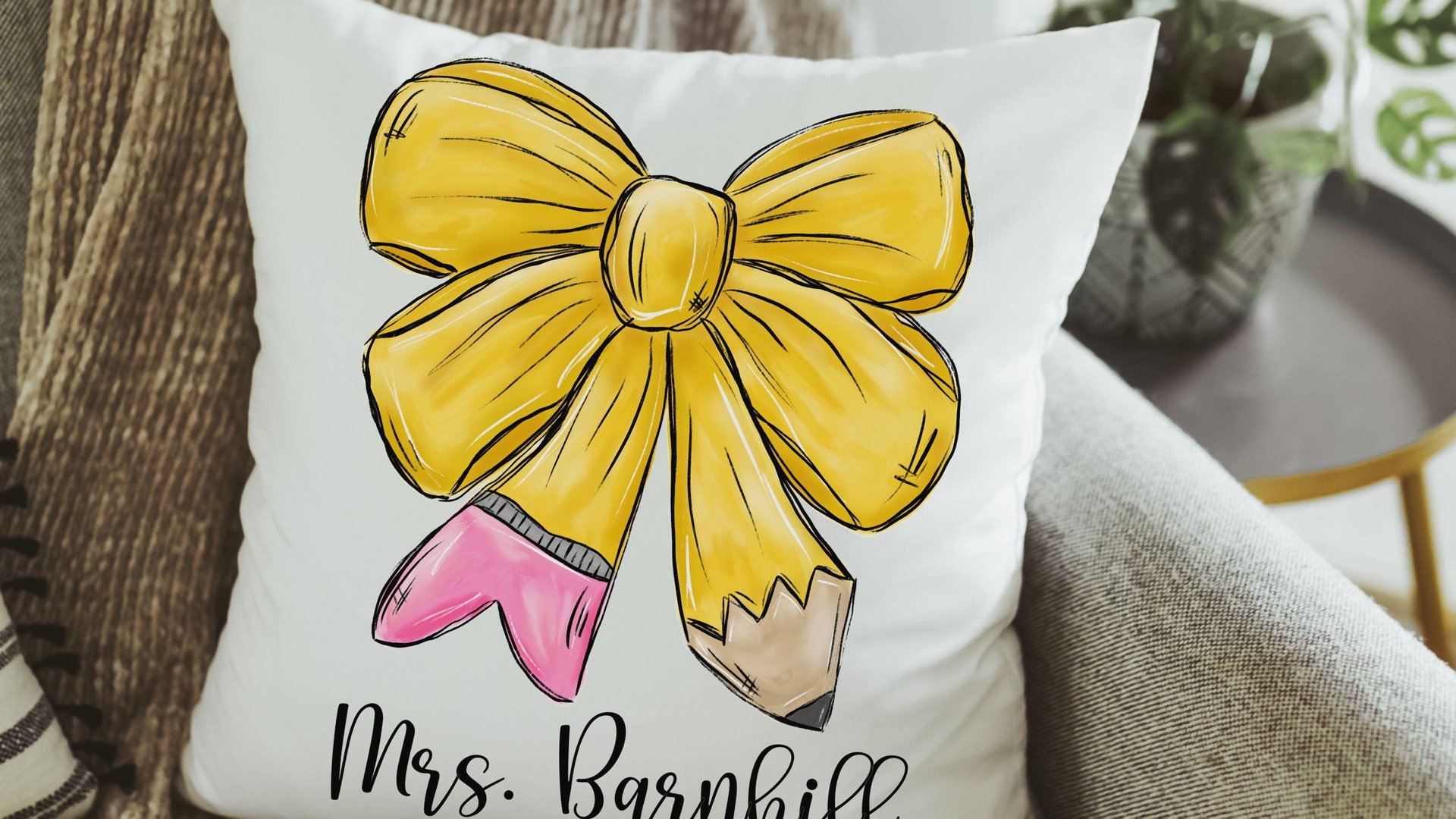 personalized pencil bow teacher ornament wood, 2026 teacher appreciation week gifts, end of year teacher gifts keepsake, teacher car charm