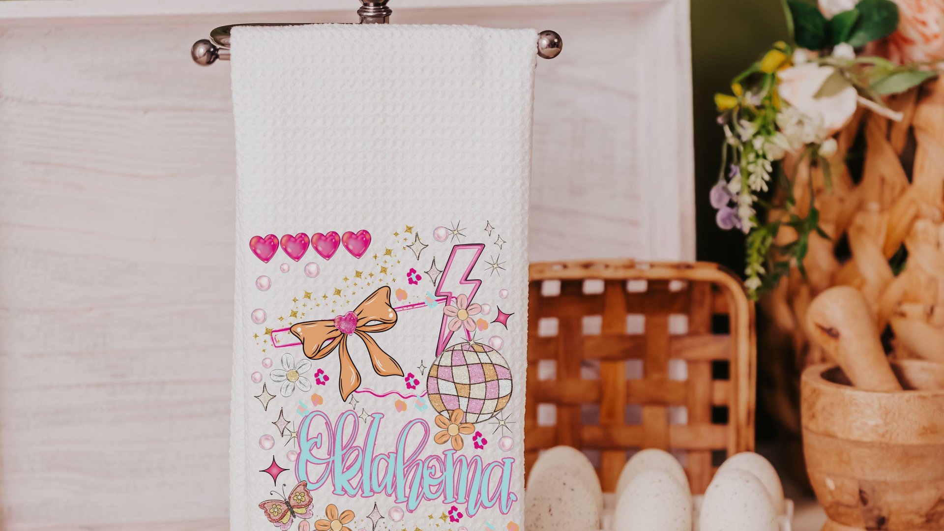 custom Oklahoma pillow for couch, pink preppy pillows for bed, Oklahoma gifts, coquette room decor, Oklahoma state throw pillow covers 18 x