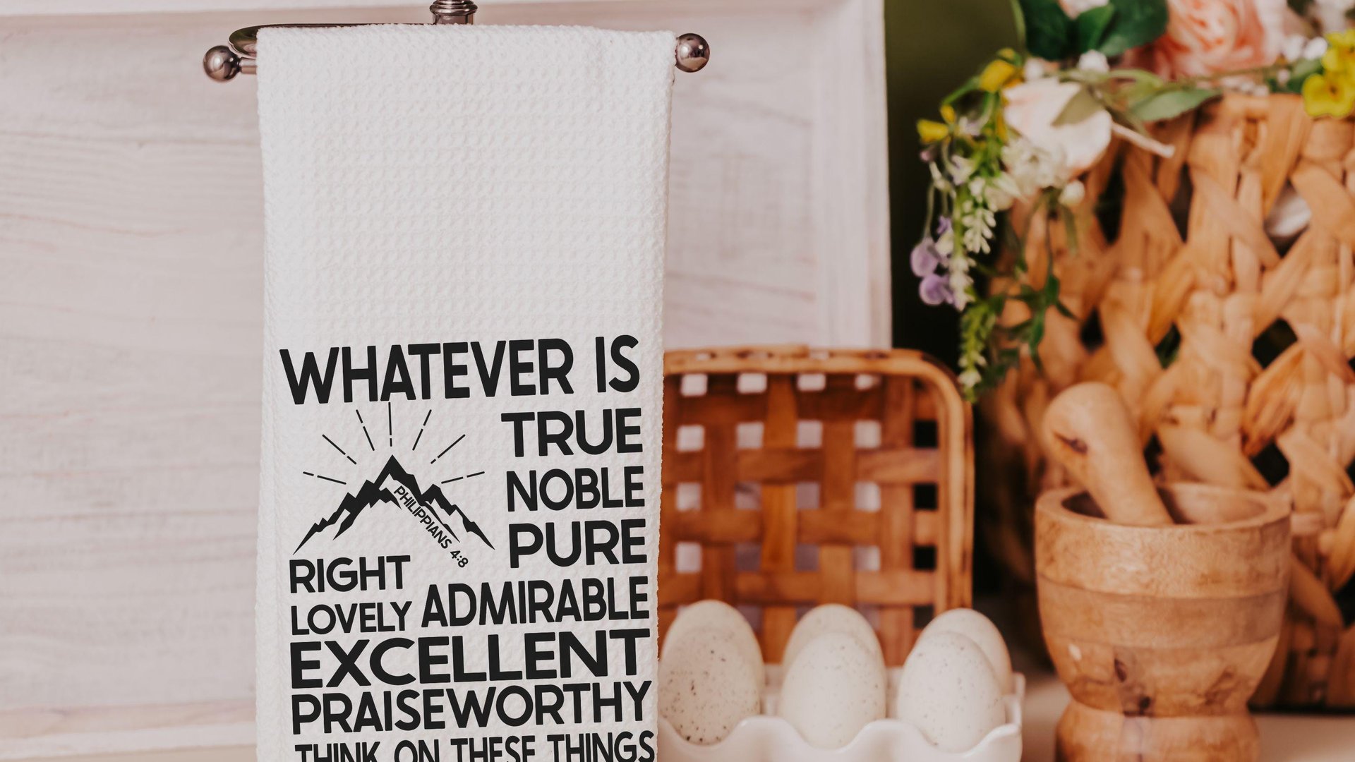 whatever is true scripture throw pillows for couples, Philippians 4:8 pink floral Bible verse decorative pillows for couch, Christian gifts