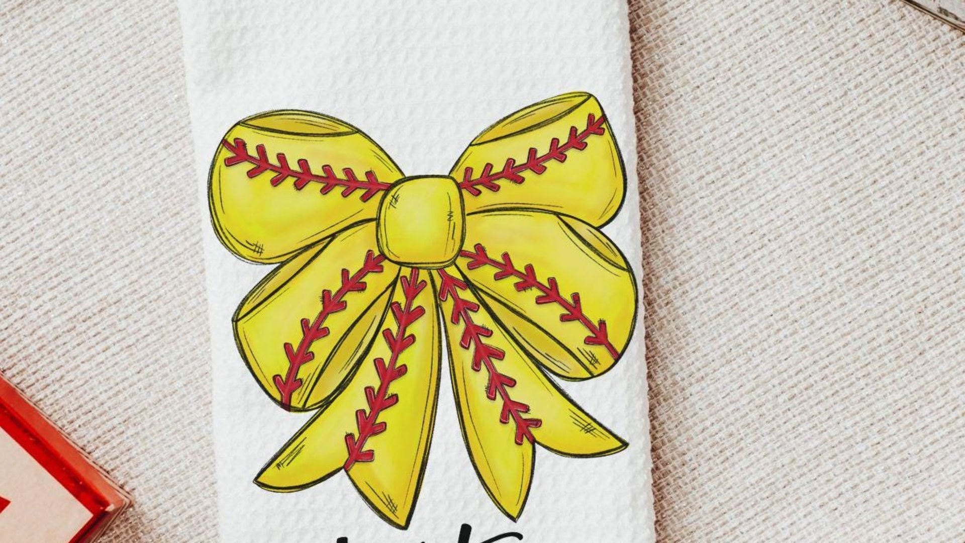 personalized softball coquette bow softball ornament wood, cute softball senior night gift, softball bow car charms for women, softball mom