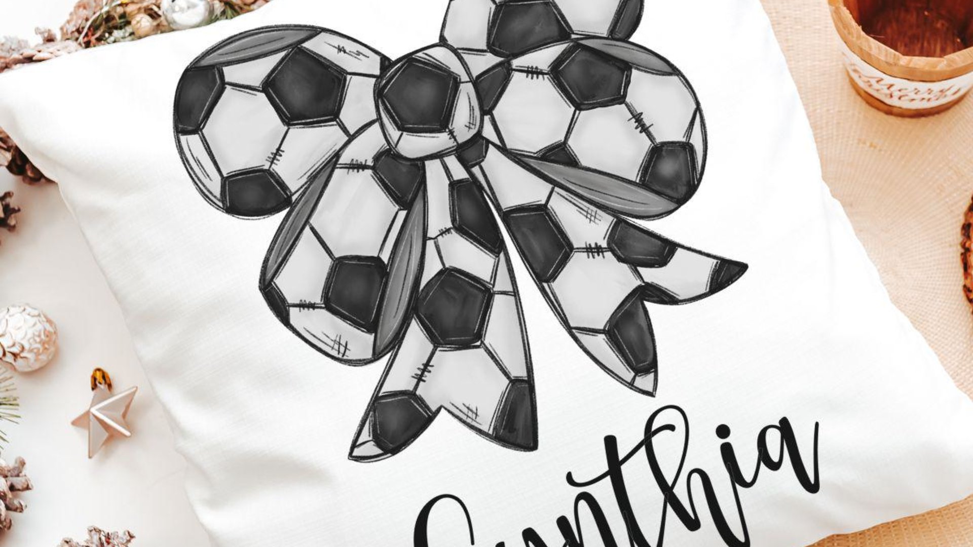 personalized soccer coquette kitchen towels for gifts, soccer bathroom decor, soccer gifts for kids, soccer senior gifts for girls, rally