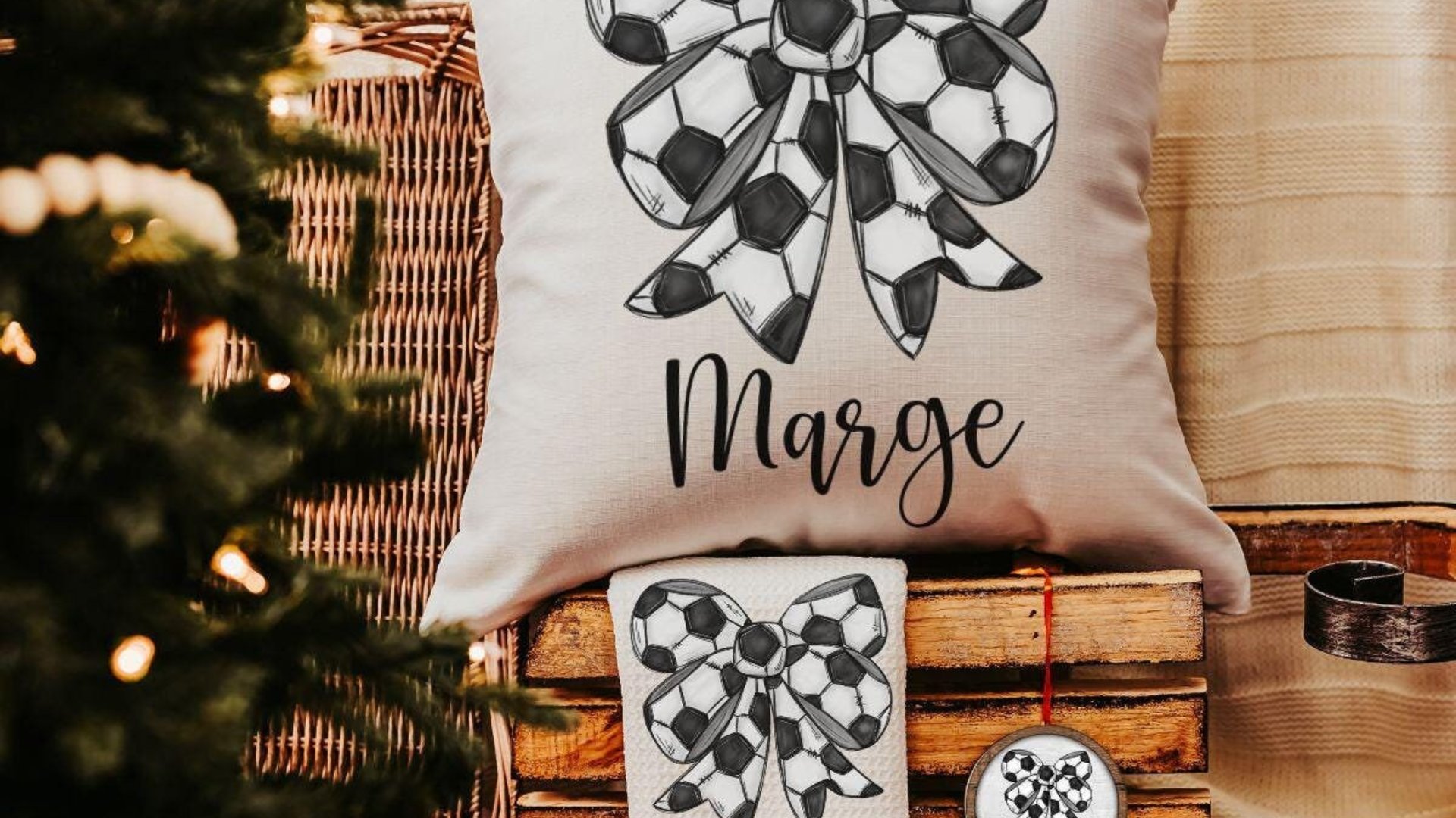 personalized soccer coquette kitchen towels for gifts, soccer bathroom decor, soccer gifts for kids, soccer senior gifts for girls, rally