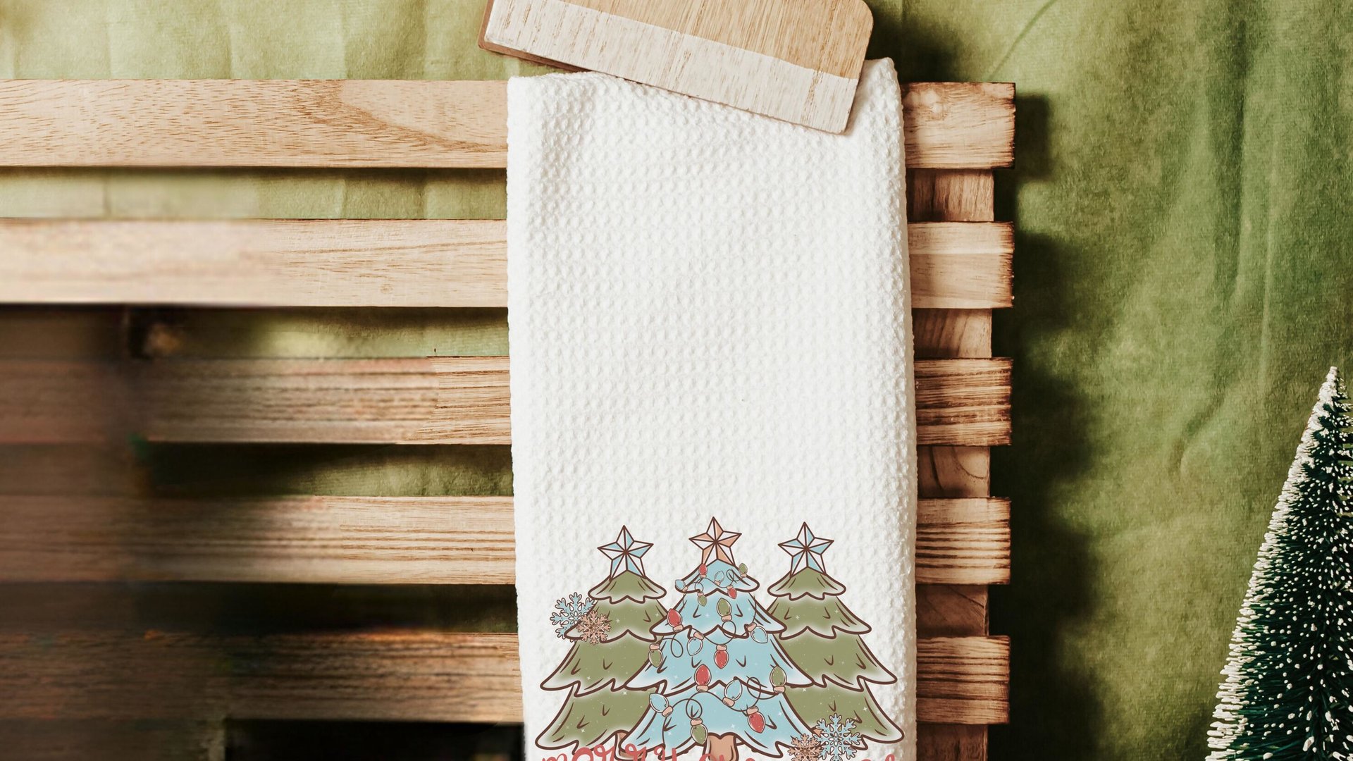 boho Christmas lumbar pillows for couch, moss green Christmas ornaments for 2026, Merry Christmas kitchen towels for new home, terracotta