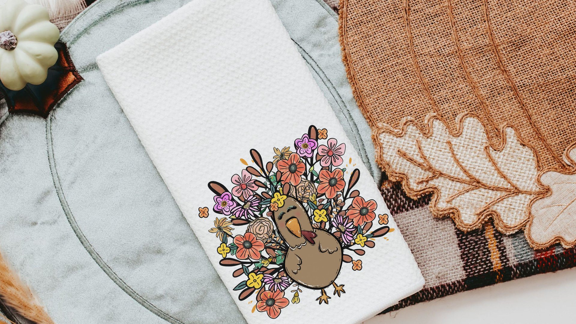 cute turkey throw pillows for fall floral accent pillows for living room, whimsical Thanksgiving decor home decor for family room, girly