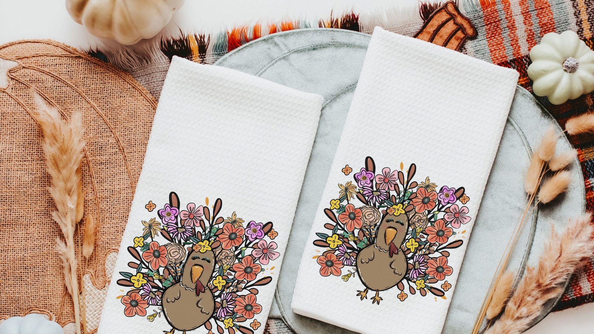 cute turkey throw pillows for fall floral accent pillows for living room, whimsical Thanksgiving decor home decor for family room, girly