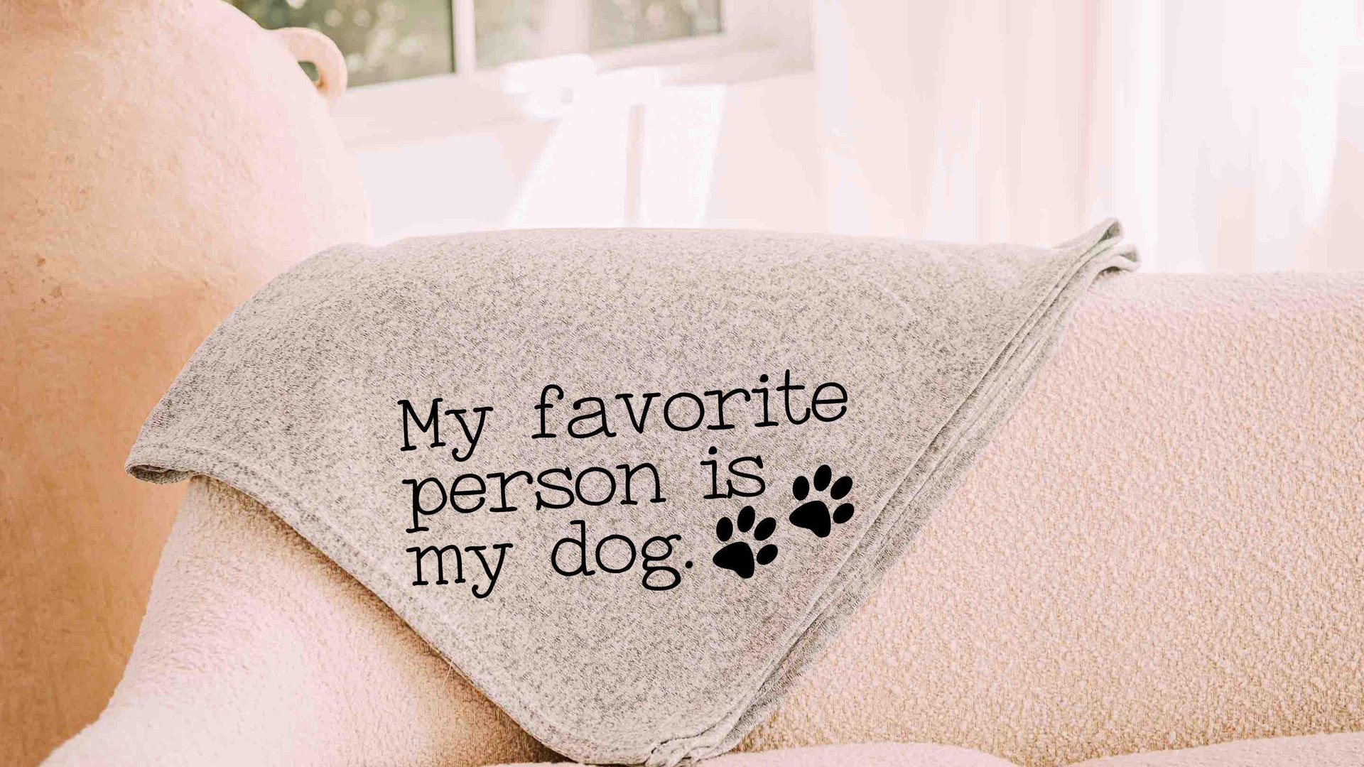 my favorite person is my dog throw blanket for bed, cozy birthday gifts for dog lovers, snuggle blanket dog mom gifts, cute dog gifts for