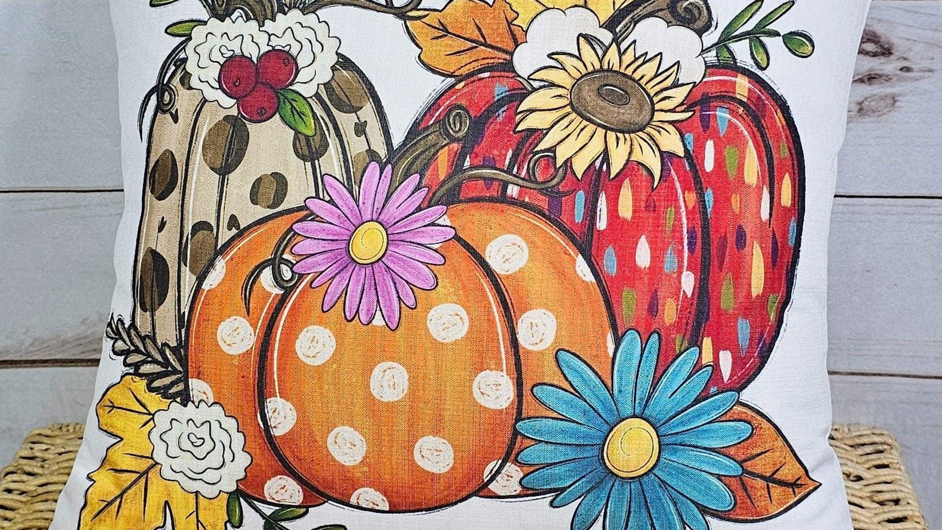 Leopard print pumpkin throw pillow 