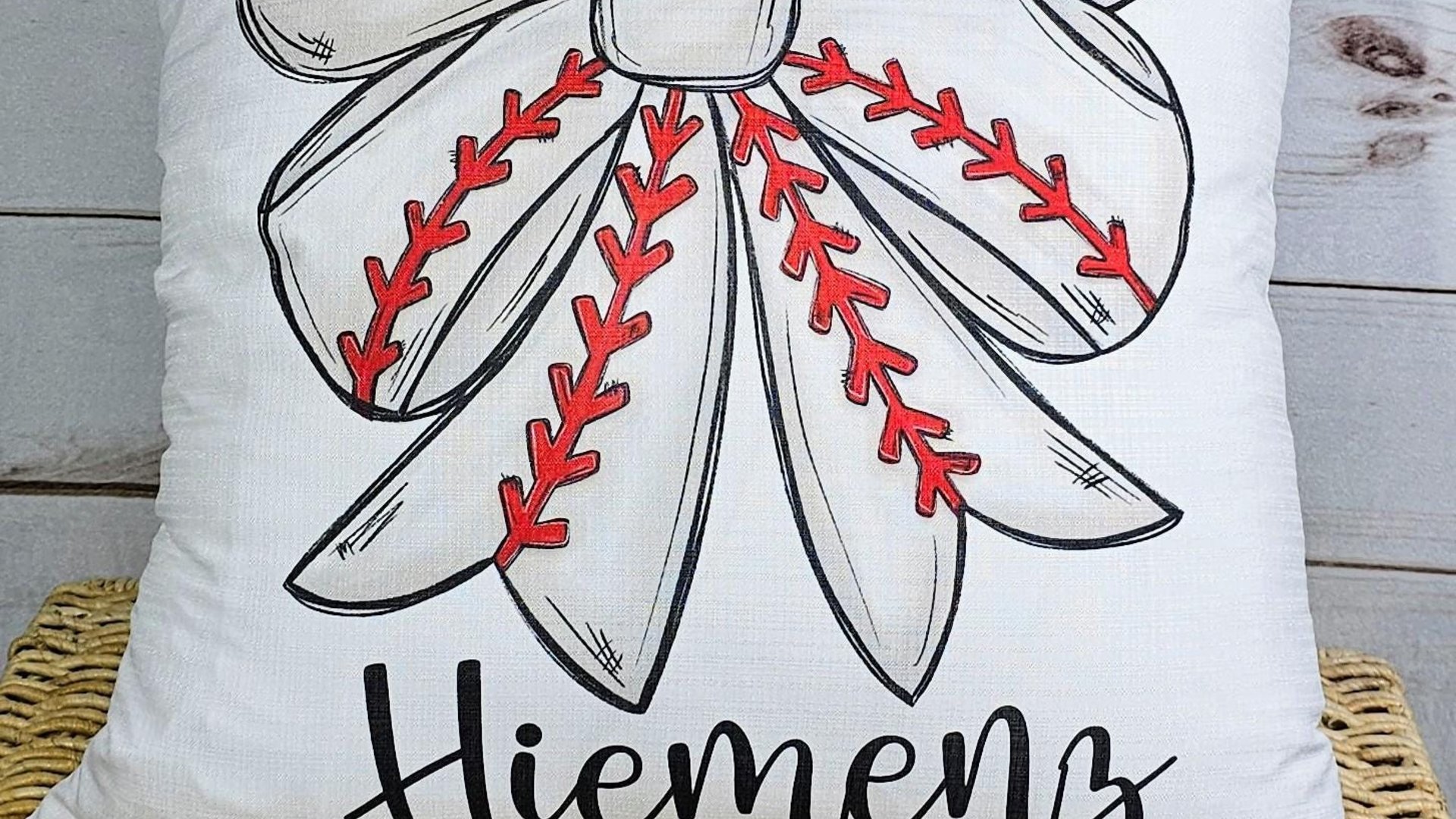 personalized little sister biggest fan baseball Christmas ornament handmade, baseball mom coquette ornaments wood, girly baseball cheer gift