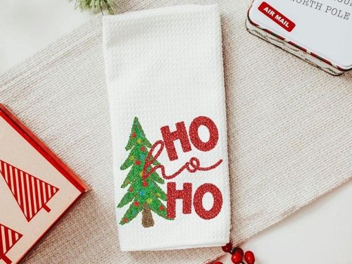Ho Ho Ho Christmas Kitchen Towel, 16x24