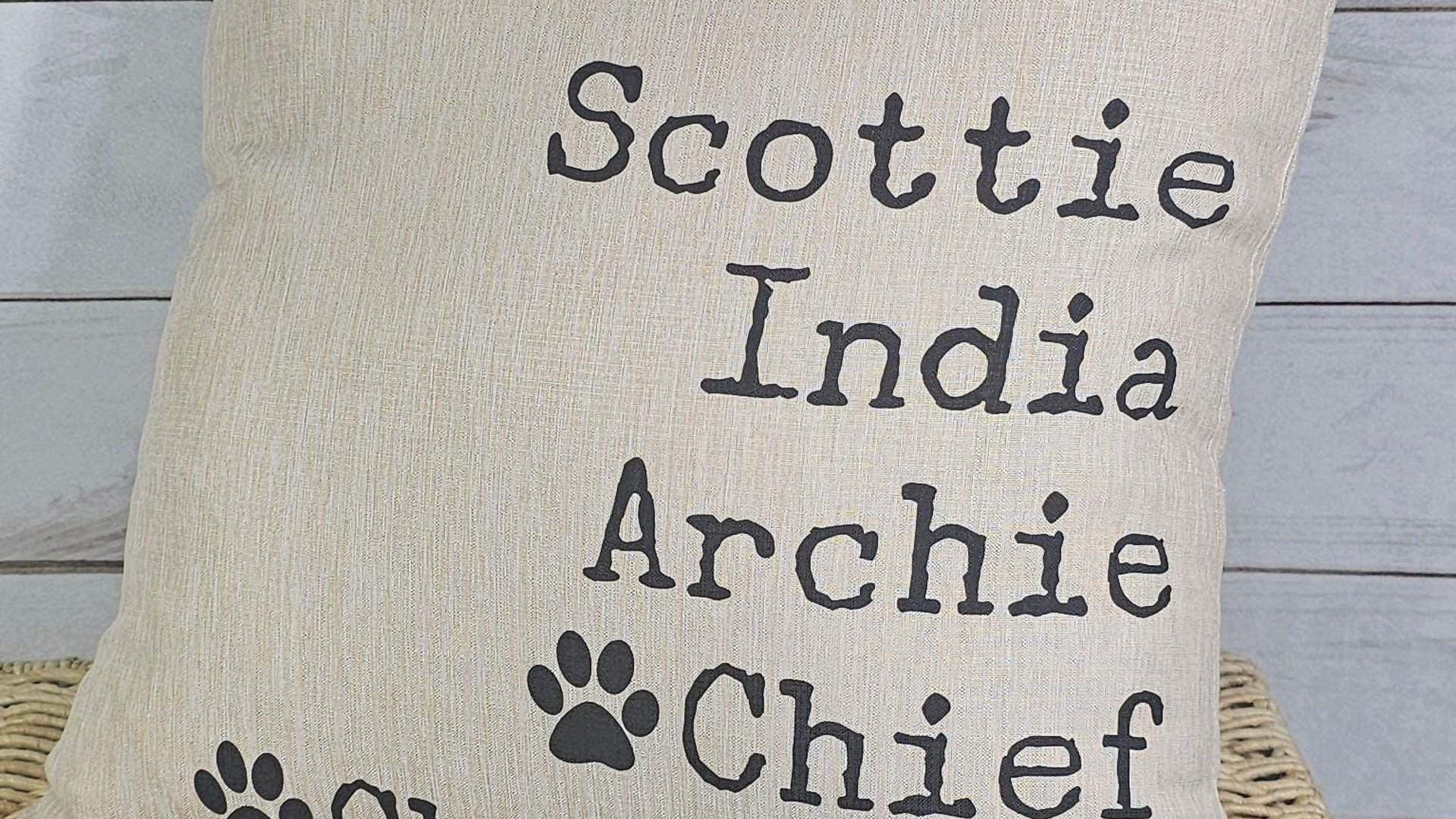 personalized family names throw pillow for couch, pet name pillow, unique wedding gifts for couple, dog parents gift, modern farmhouse decor