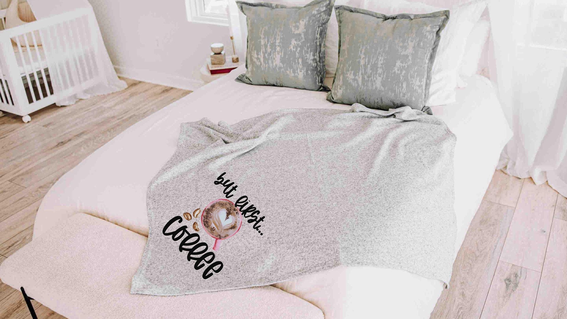 but first coffee snuggle blanket for couples, coffee lover gifts for her, cozy Valentines day gifts for girlfriend, funny throw blankets for