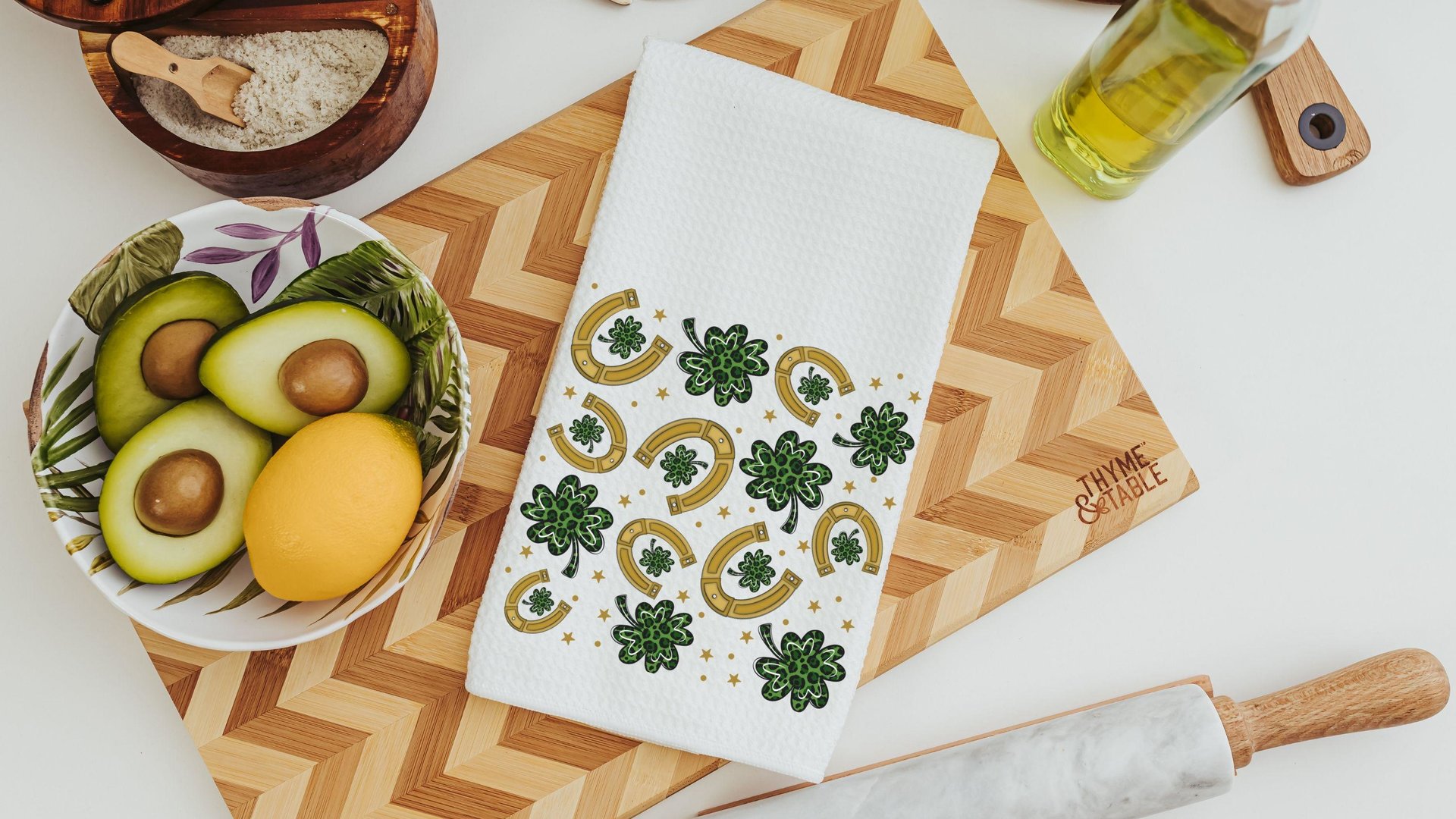 lucky charm gold horseshoe St Patricks day throw pillows for day bed, leopard print green shamrock St Pattys day decorative pillows for sofa