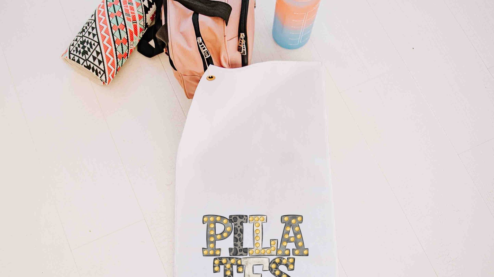 pilates towel with grommet, pilates girl aesthetic sweat towels gym bag accessories, pilates gifts for women, reformer pilates teacher gift