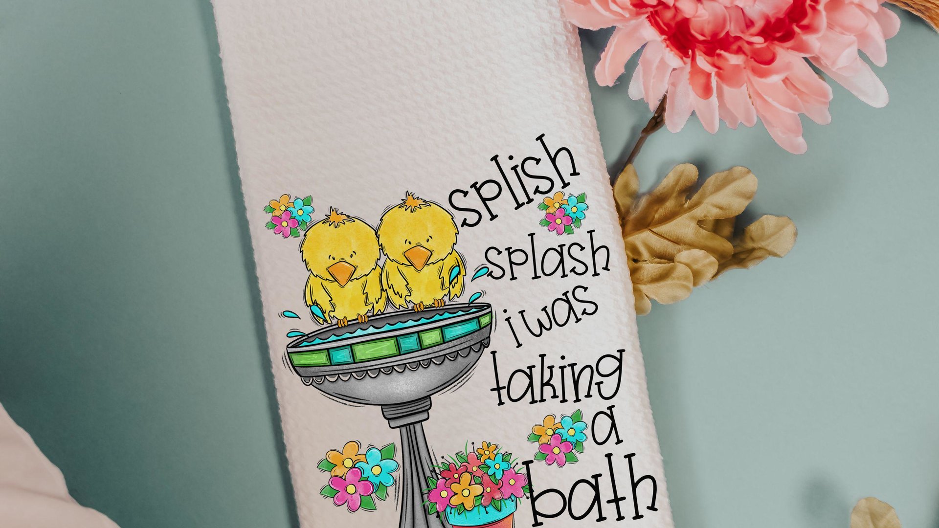 splish splash kids bathroom hand towels for powder room, duck bathroom decor, Easter basket stuffers for adults, cute duck gifts for women