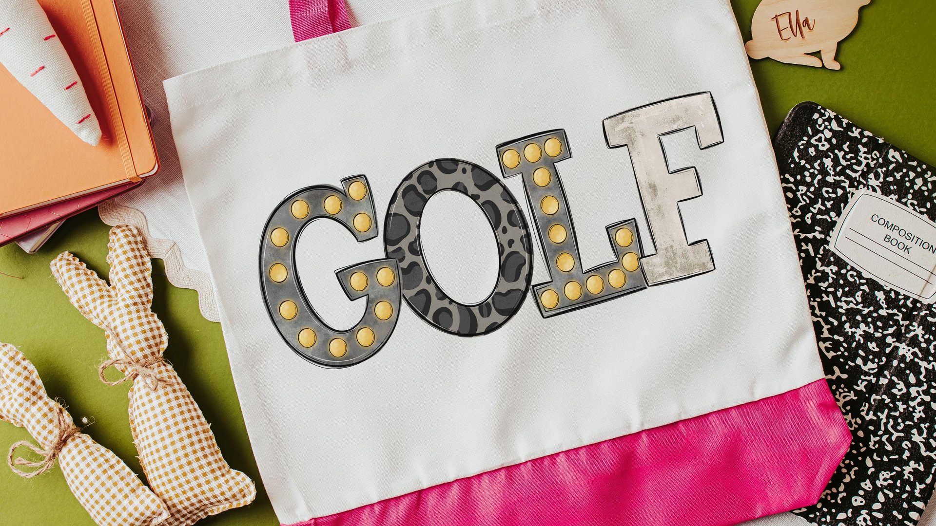 black leopard print cute golf tote bag for vacation, golf mom Mothers day gifts for golfers, golf tournament travel tote for women, golfing