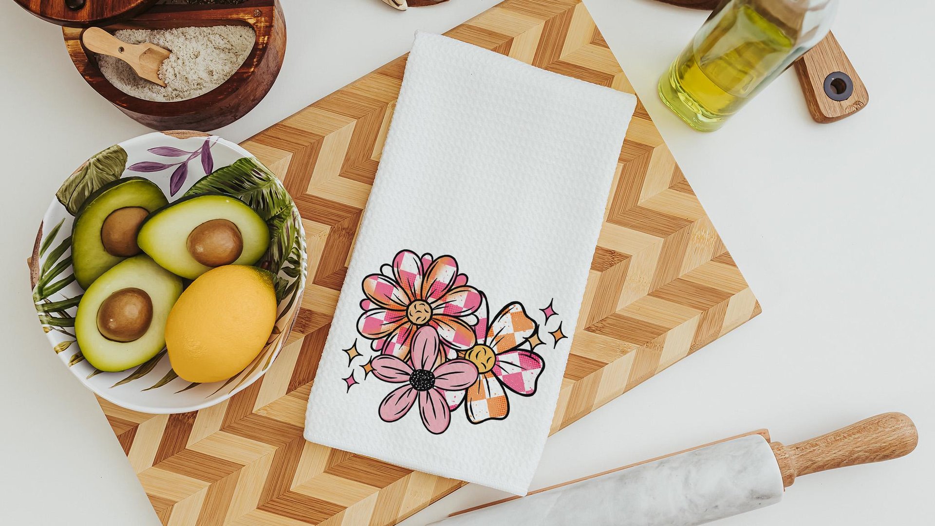 the joy of the Lord is your strength kitchen towels for bridal shower, Christian kitchen finds, faith gifts for her, floral kitchen decor