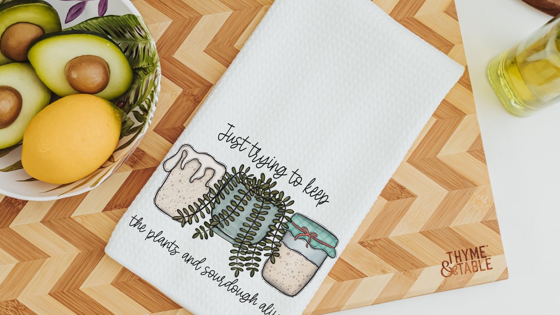 funny sourdough quotes baking kitchen towels for bridal shower, keeps plants alive plant mom gifts, sourdough kitchen decor, bread baker