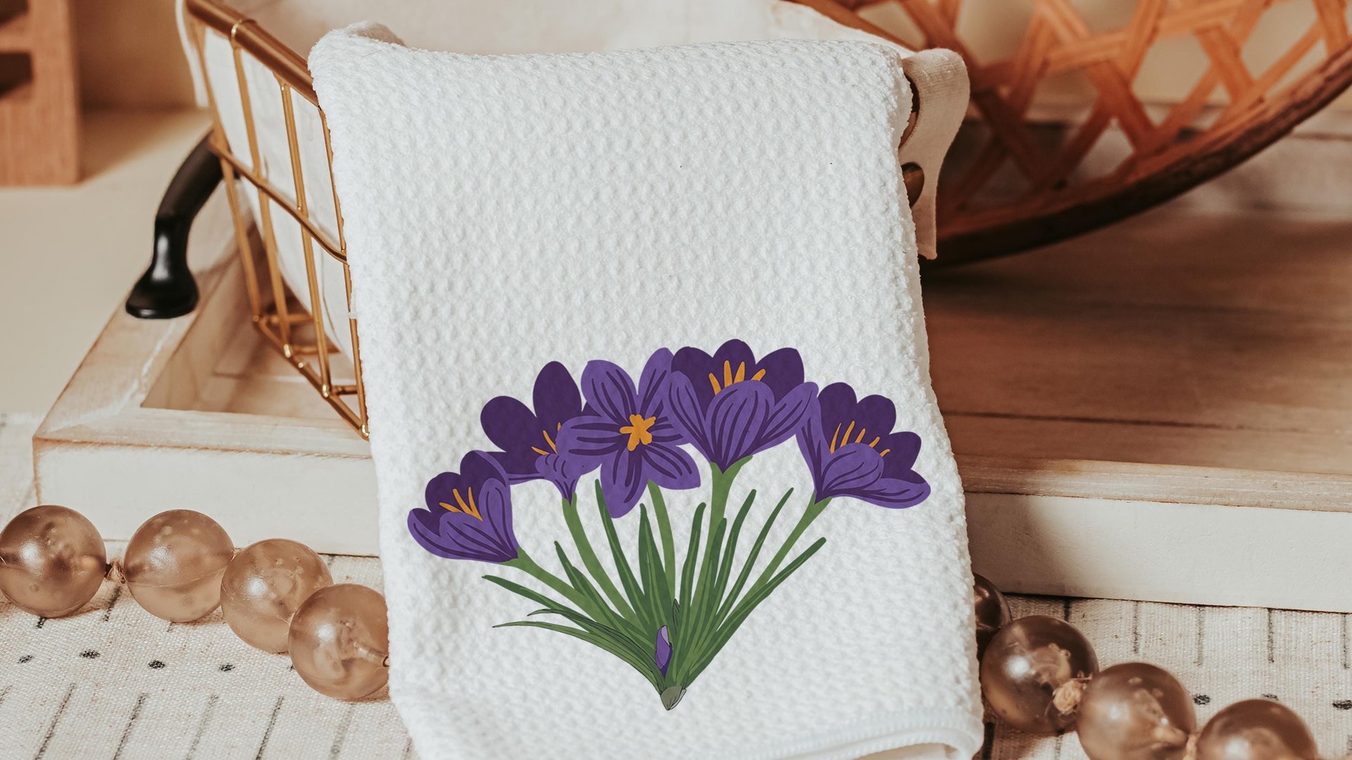 custom purple violet throw pillow for sofa, February birth flower gift for Mom, violet flower themed gift, floral kitchen towels, best gifts