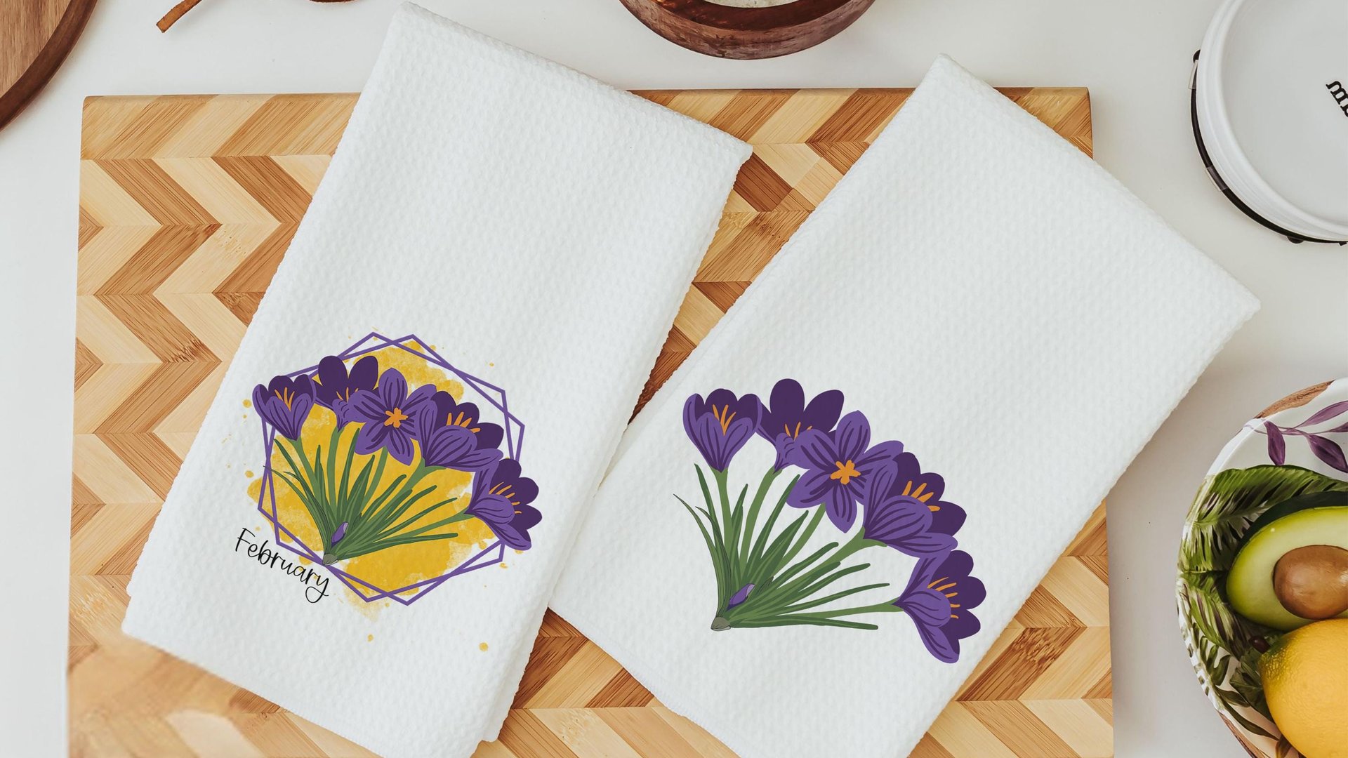 custom purple violet throw pillow for sofa, February birth flower gift for Mom, violet flower themed gift, floral kitchen towels, best gifts