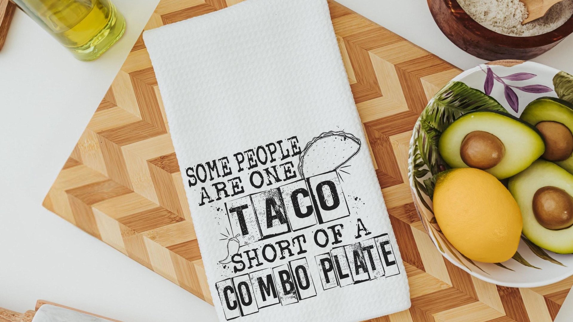 people are stupid taco kitchen towels, taco gifts, bestie birthday gifts for her, funny kitchen dish towels, snarky kitchen decor, fiesta