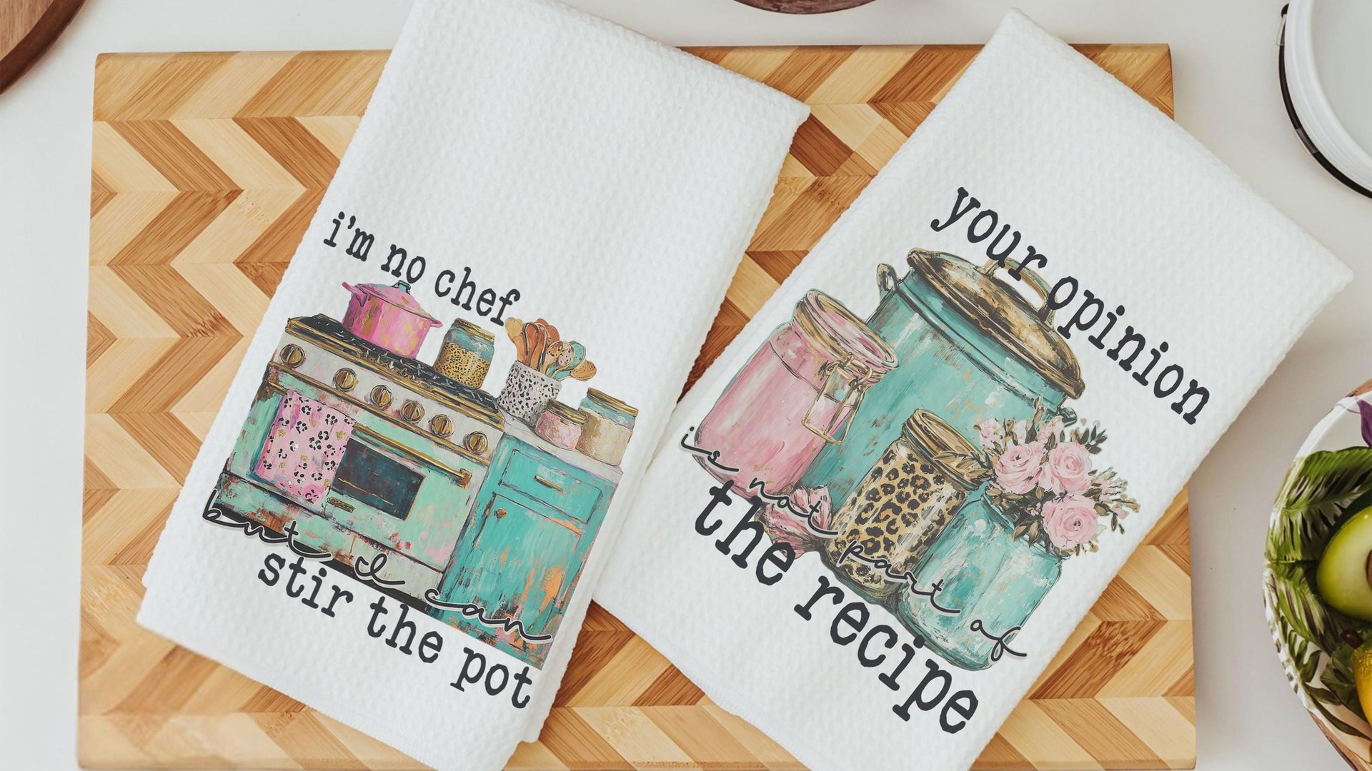 not a chef stir the pot funny kitchen towels for women, your opinion is not in the recipe sassy hand towel, sarcastic gifts for sister, best