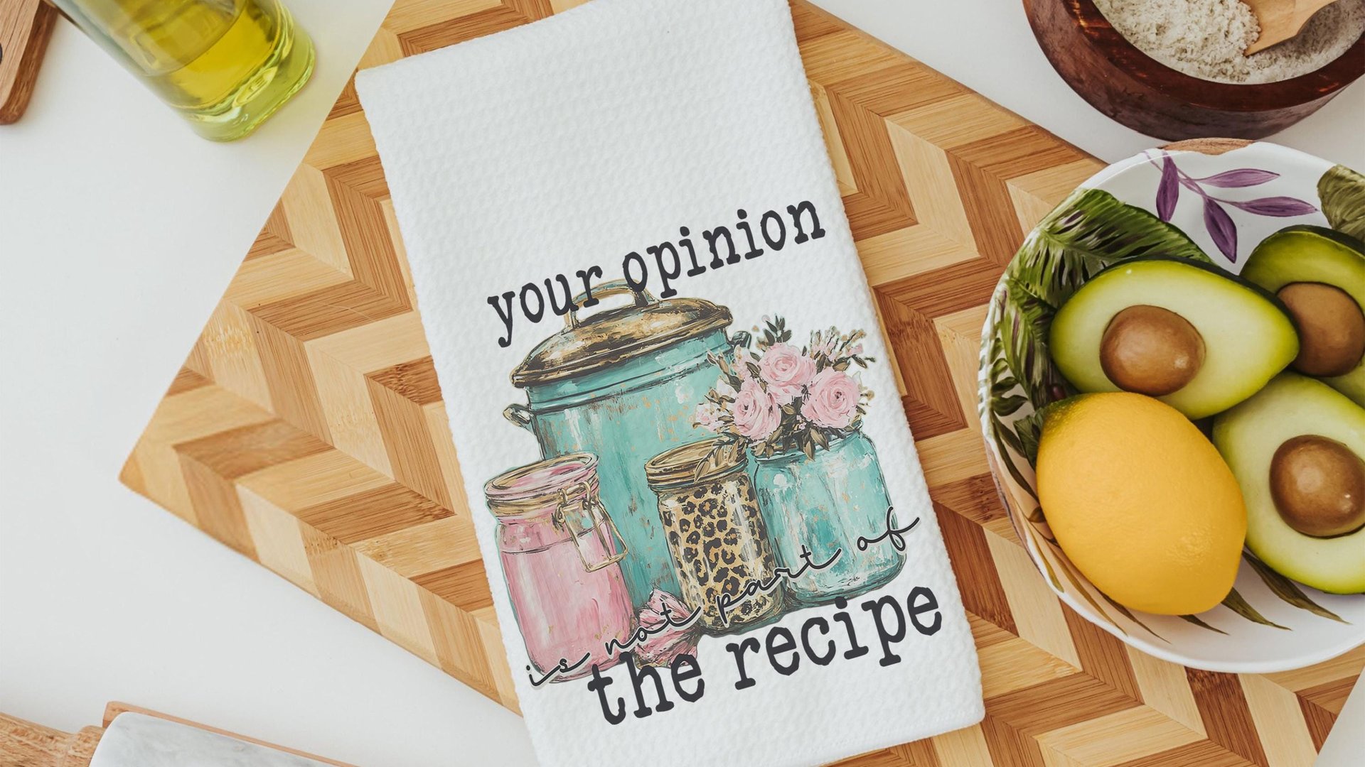 not a chef stir the pot funny kitchen towels for women, your opinion is not in the recipe sassy hand towel, sarcastic gifts for sister, best