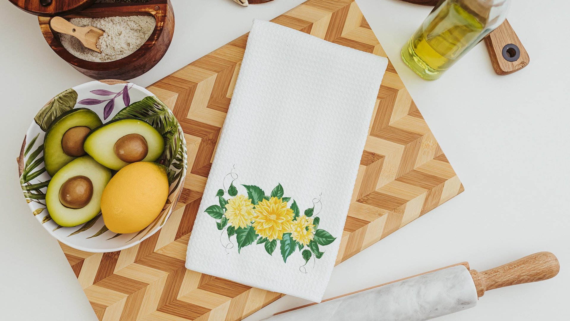 chrysanthemum flower throw pillows for bed, November birth flower gift for her, floral kitchen towels, November birthday gifts for sister